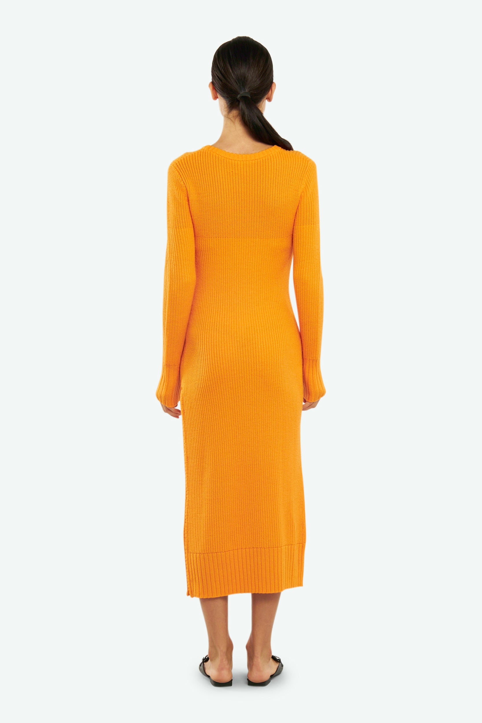 Patrizia Pepe Ocher Knitted Dress