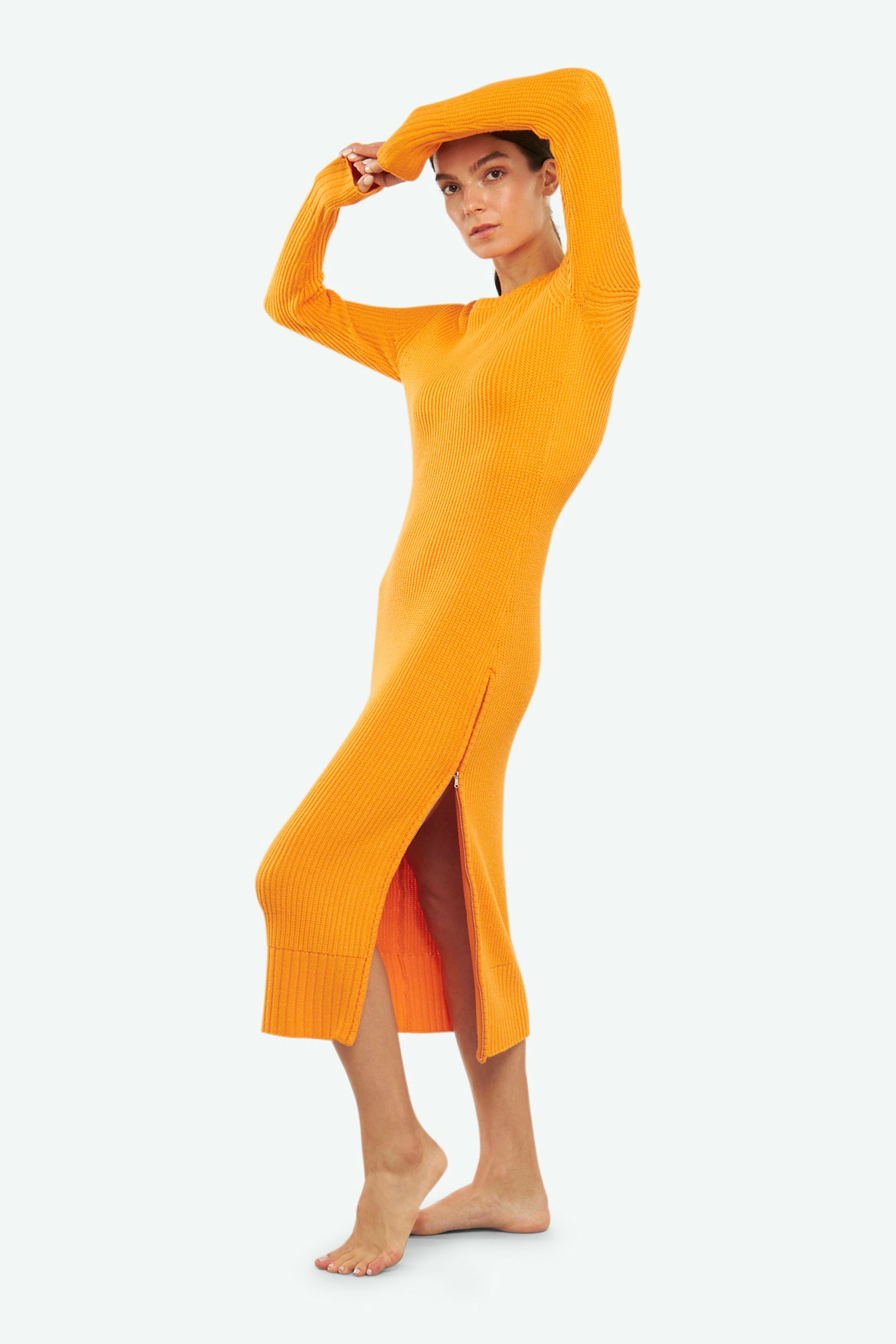 Patrizia Pepe Ocher Knitted Dress