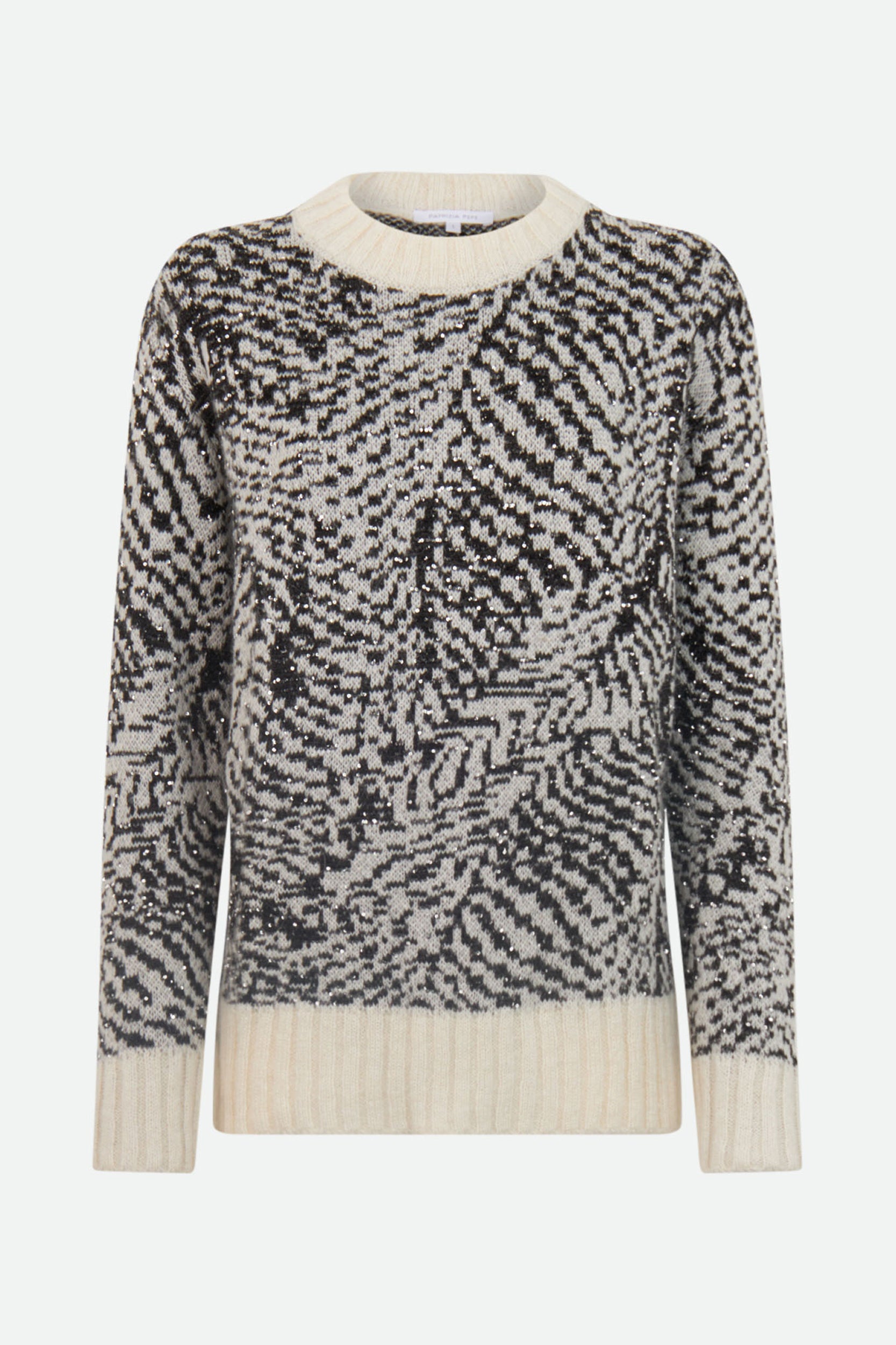 Patrizia Pepe White Jacquard Sweater