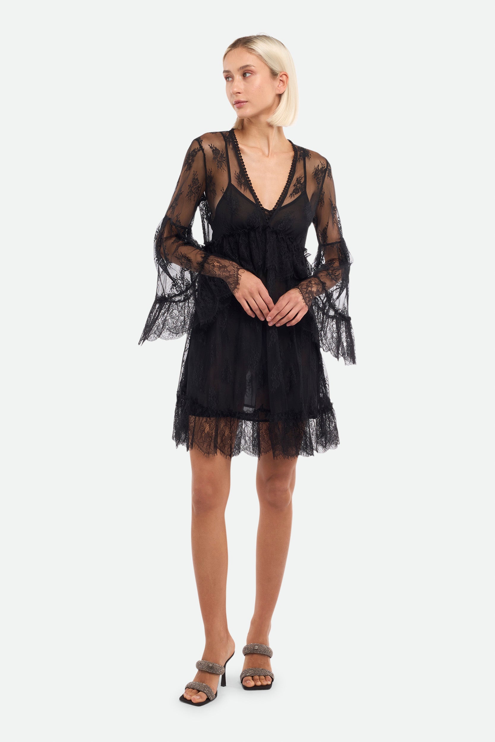 Pinko Black Lace Dress