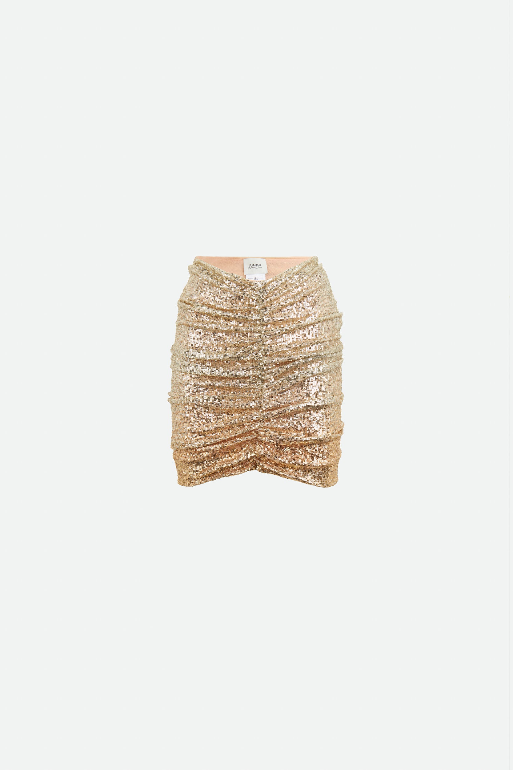 Pinko Miniskirt in Gold Sequins