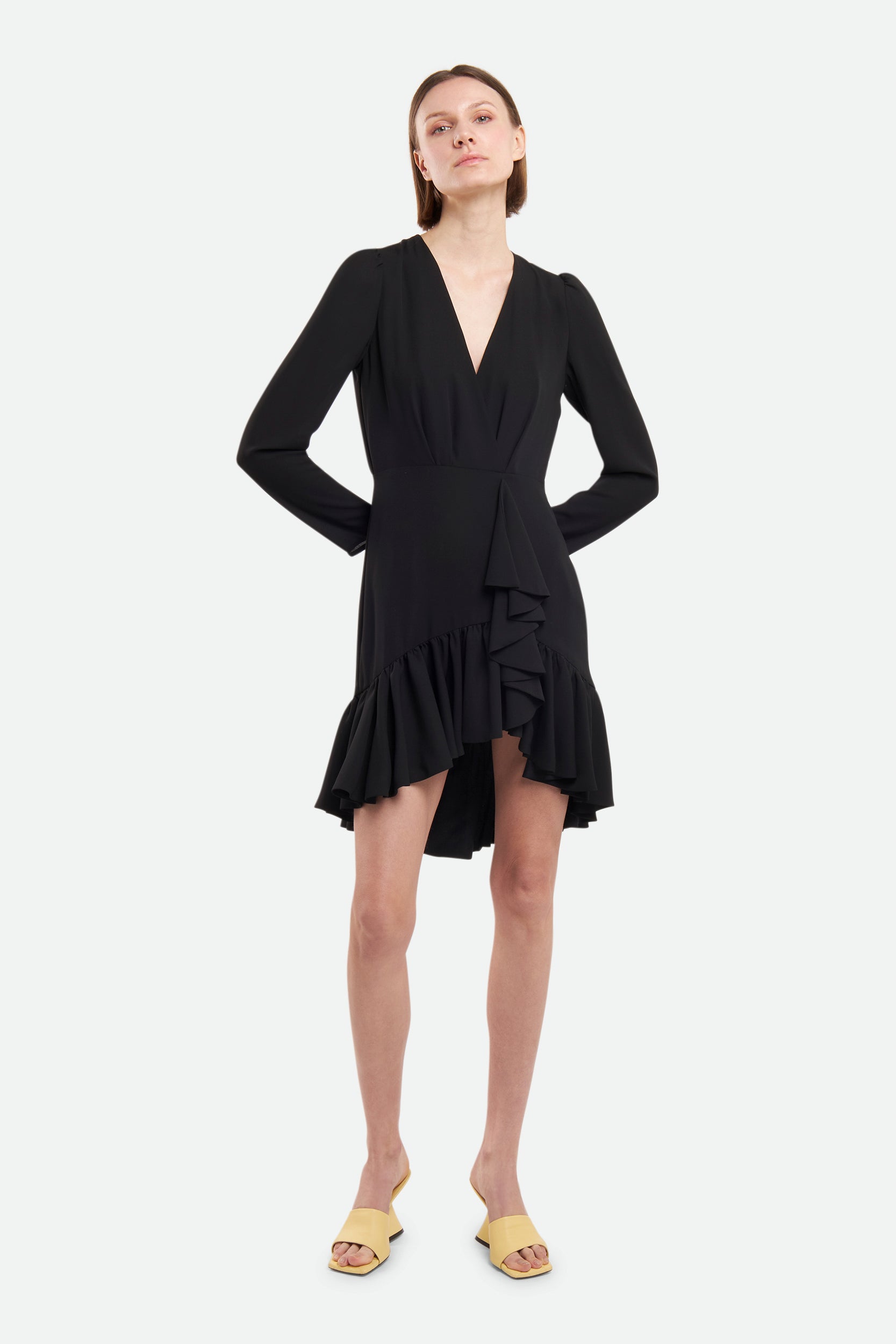 Pinko Black Wrap Dress