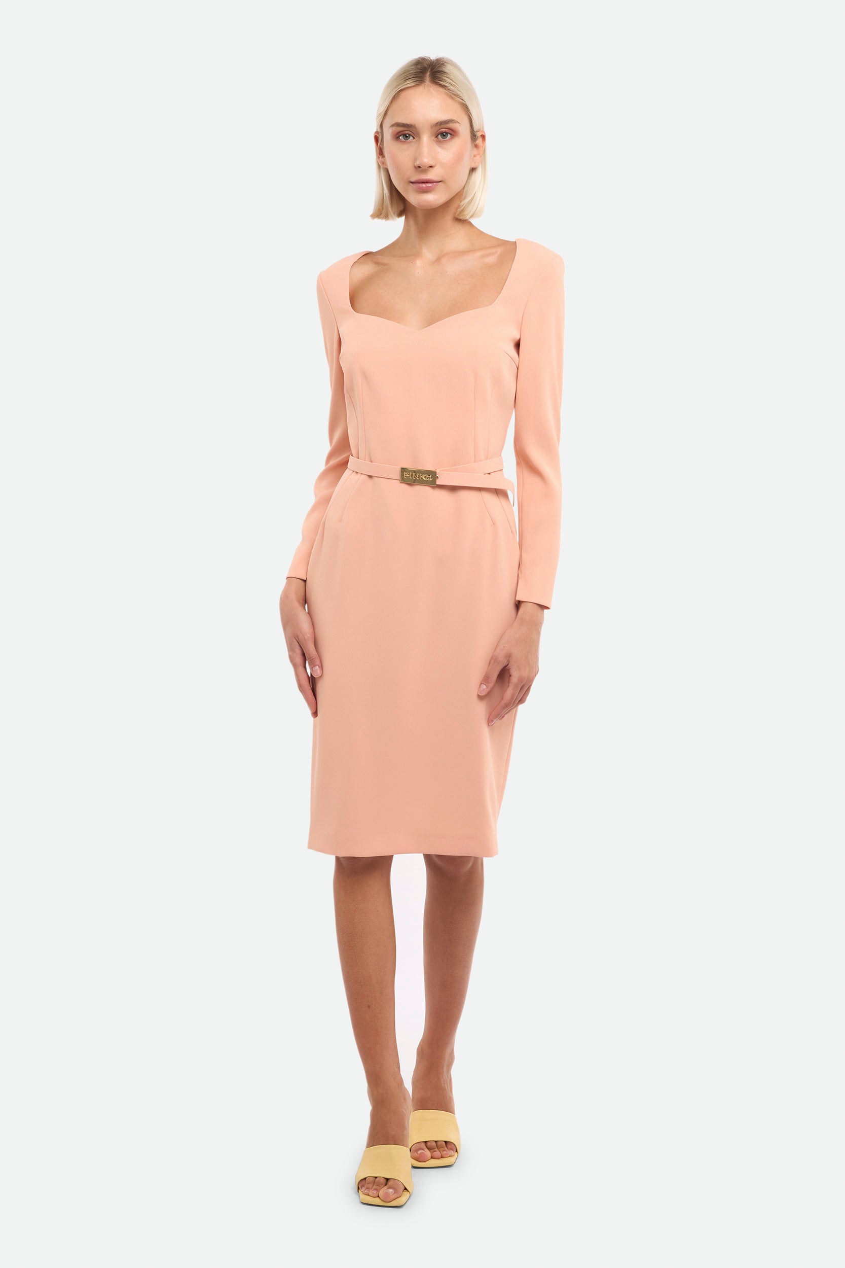 Powder Pink Midi Dress