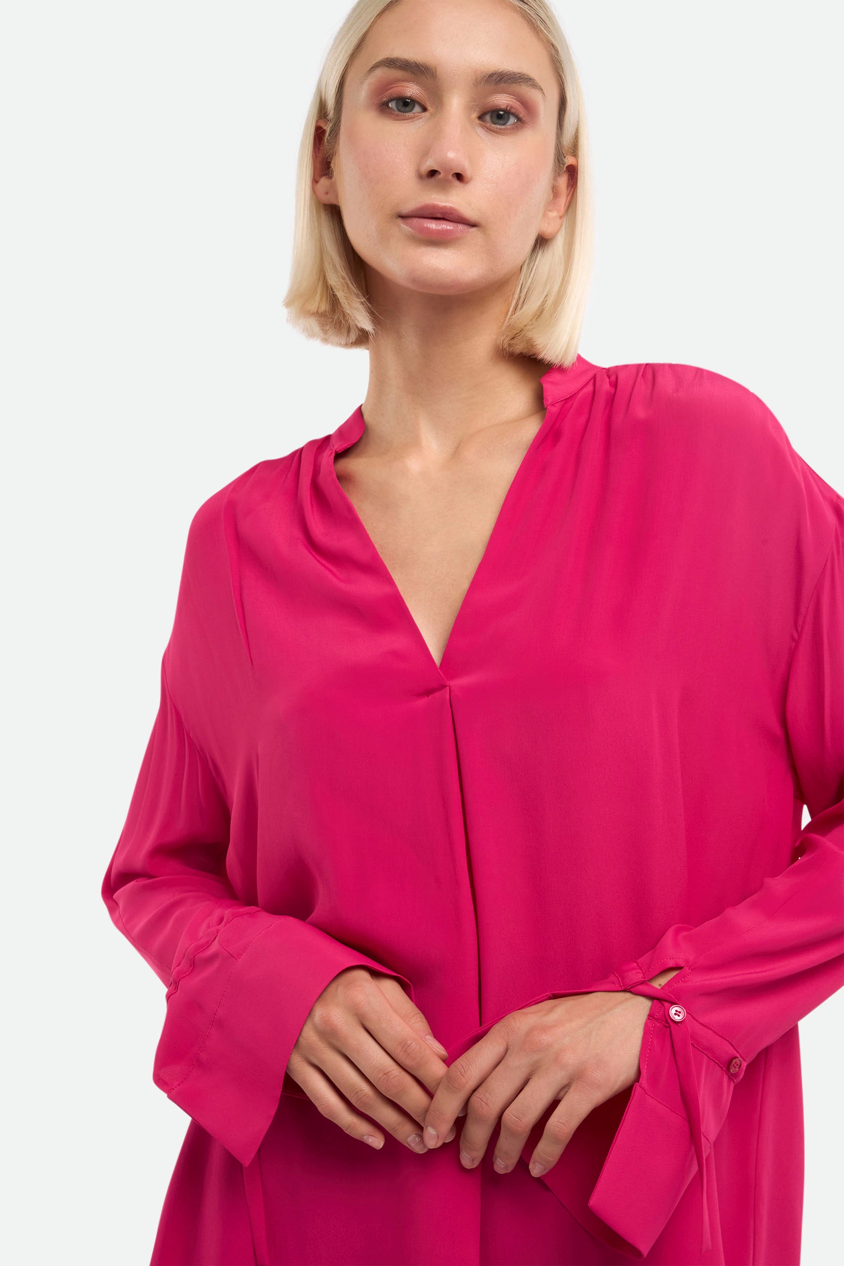 Pinko Blusa Fucsia con Scollo a V