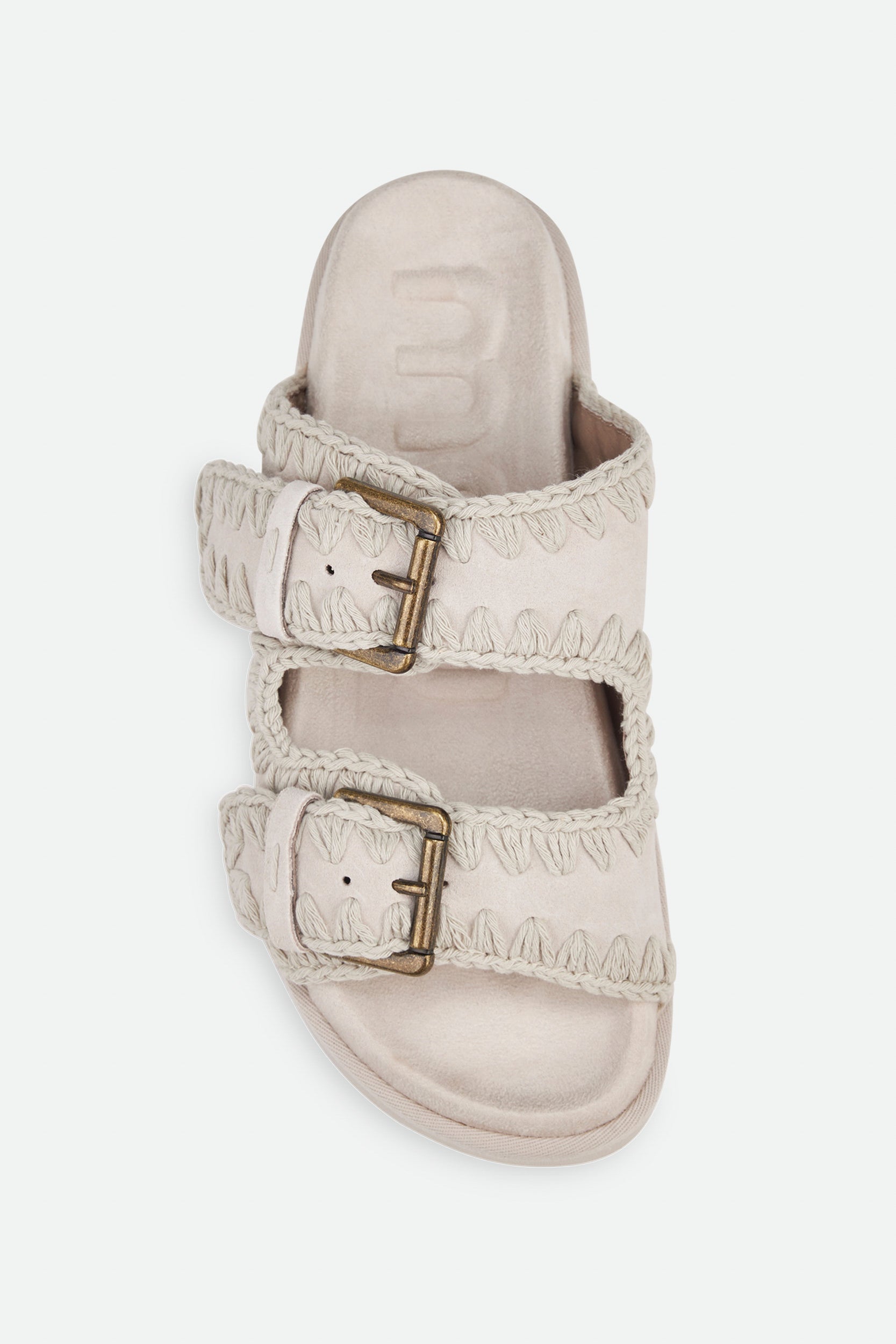 Mou White Leather Sandals