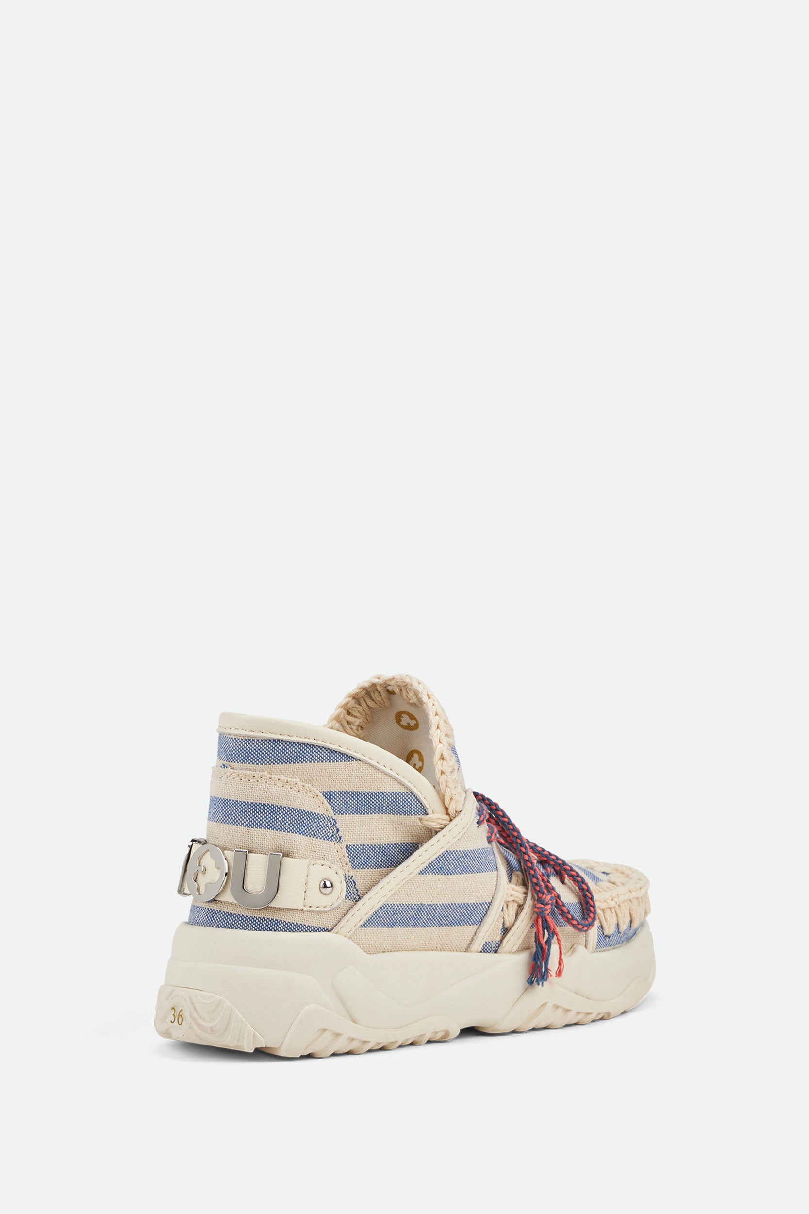 Mou Eskimo trainer Striped Fabric Lace Up