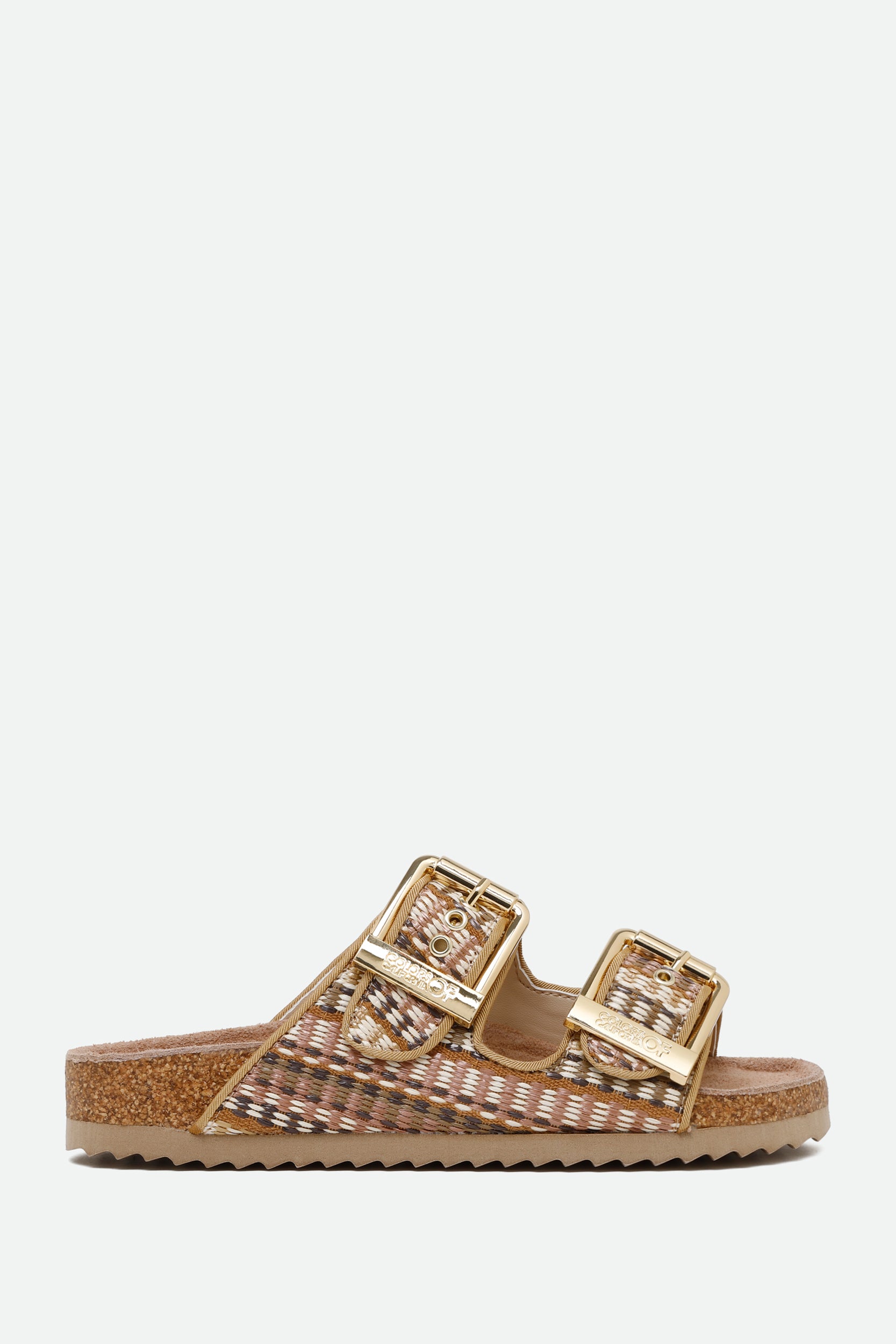 Colors of California Sandalo Rafia Multicolore con Fibbie