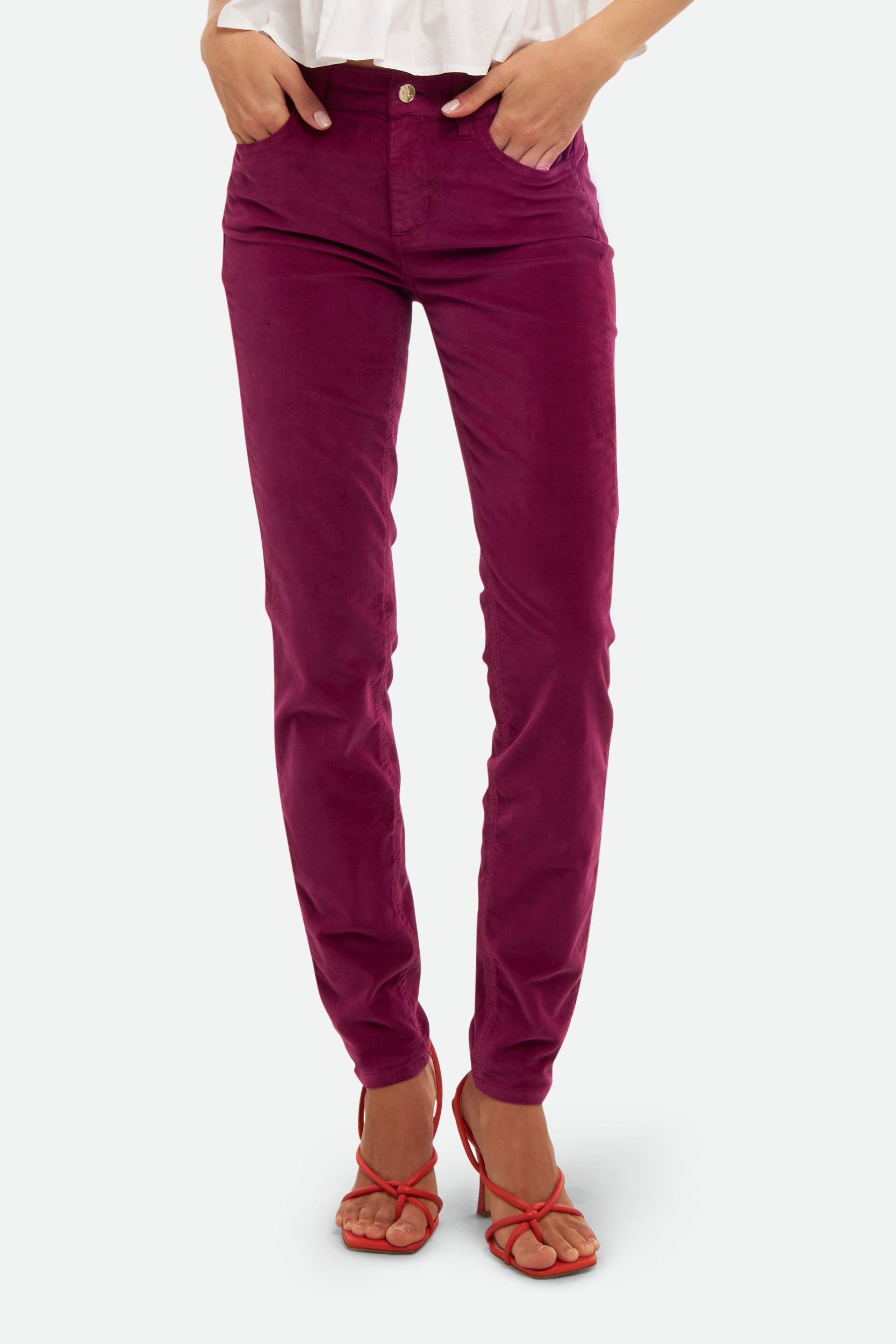 Liu Jo Bouganville Velvet Trousers