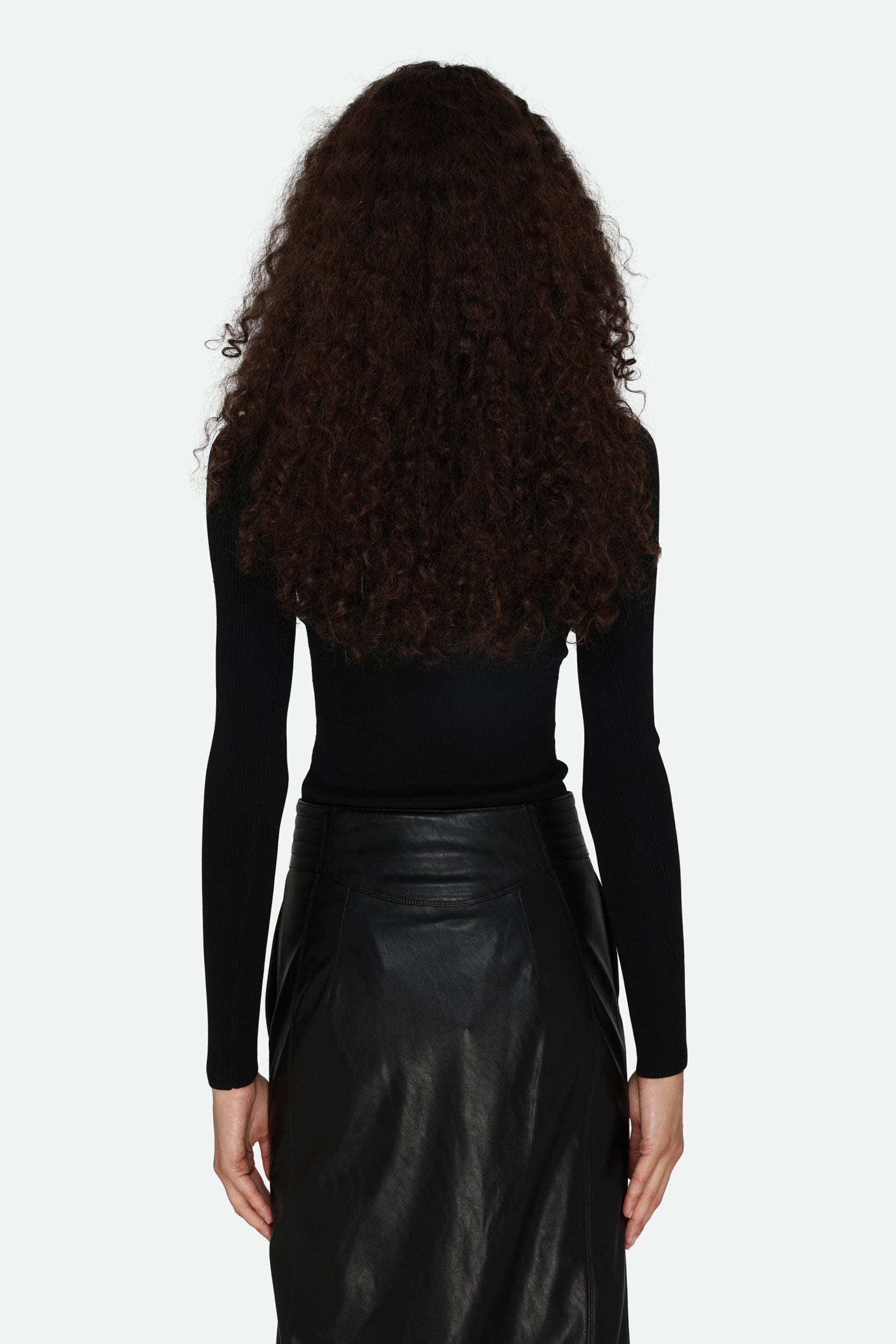 Pinko Maglia Nera con Trasparenza