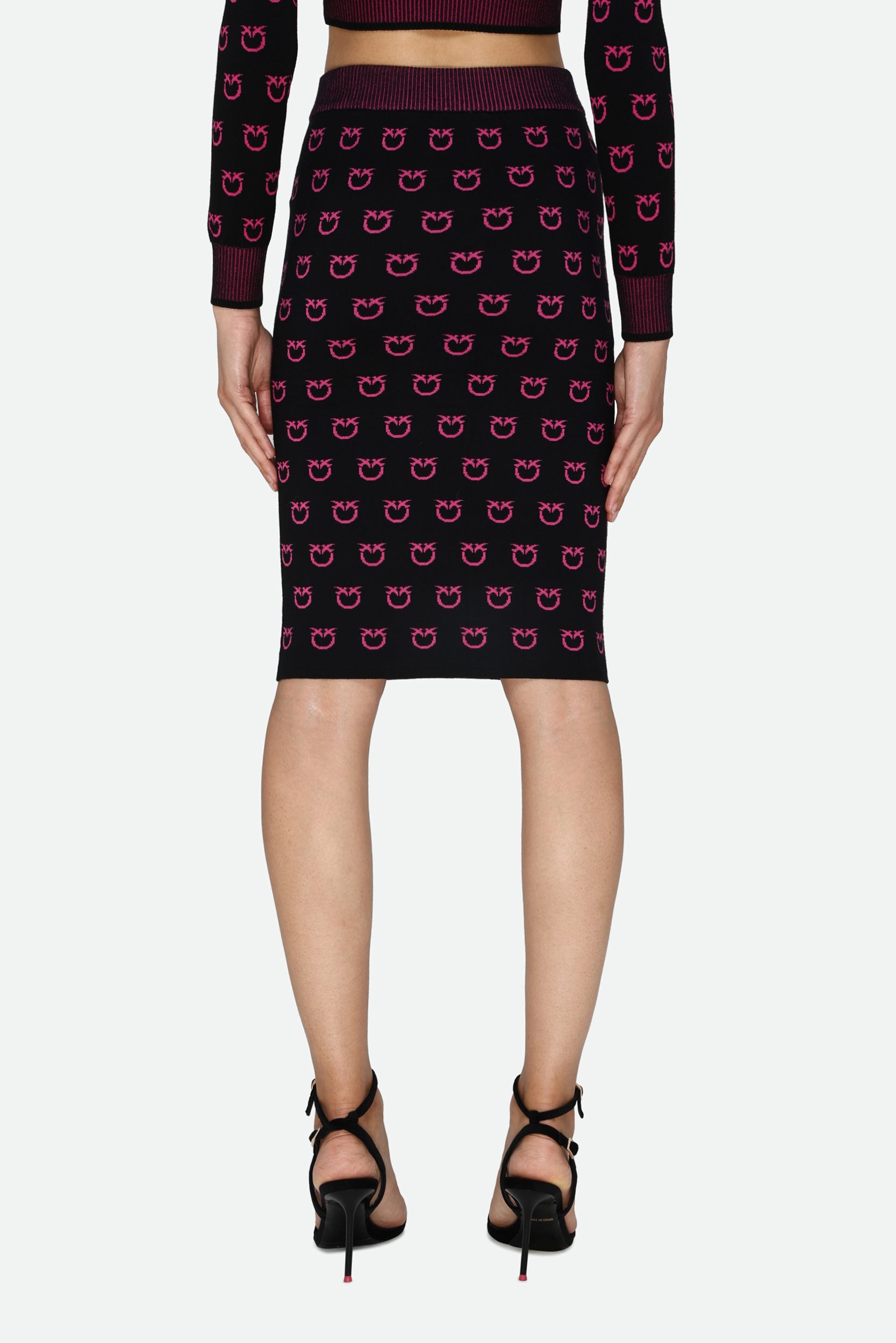 Pinko Gonna Midi Logata Multicolore