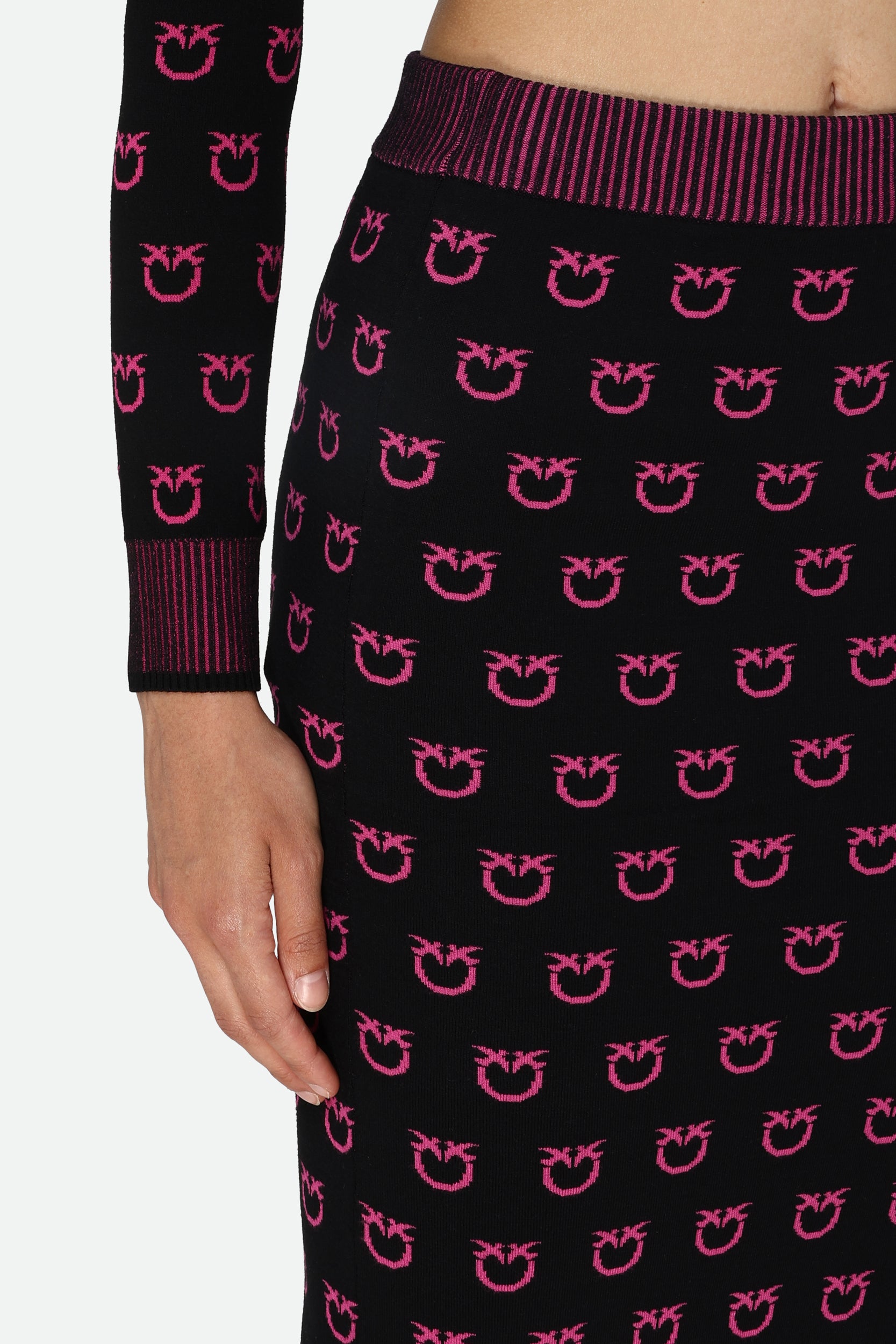 Pinko Gonna Midi Logata Multicolore
