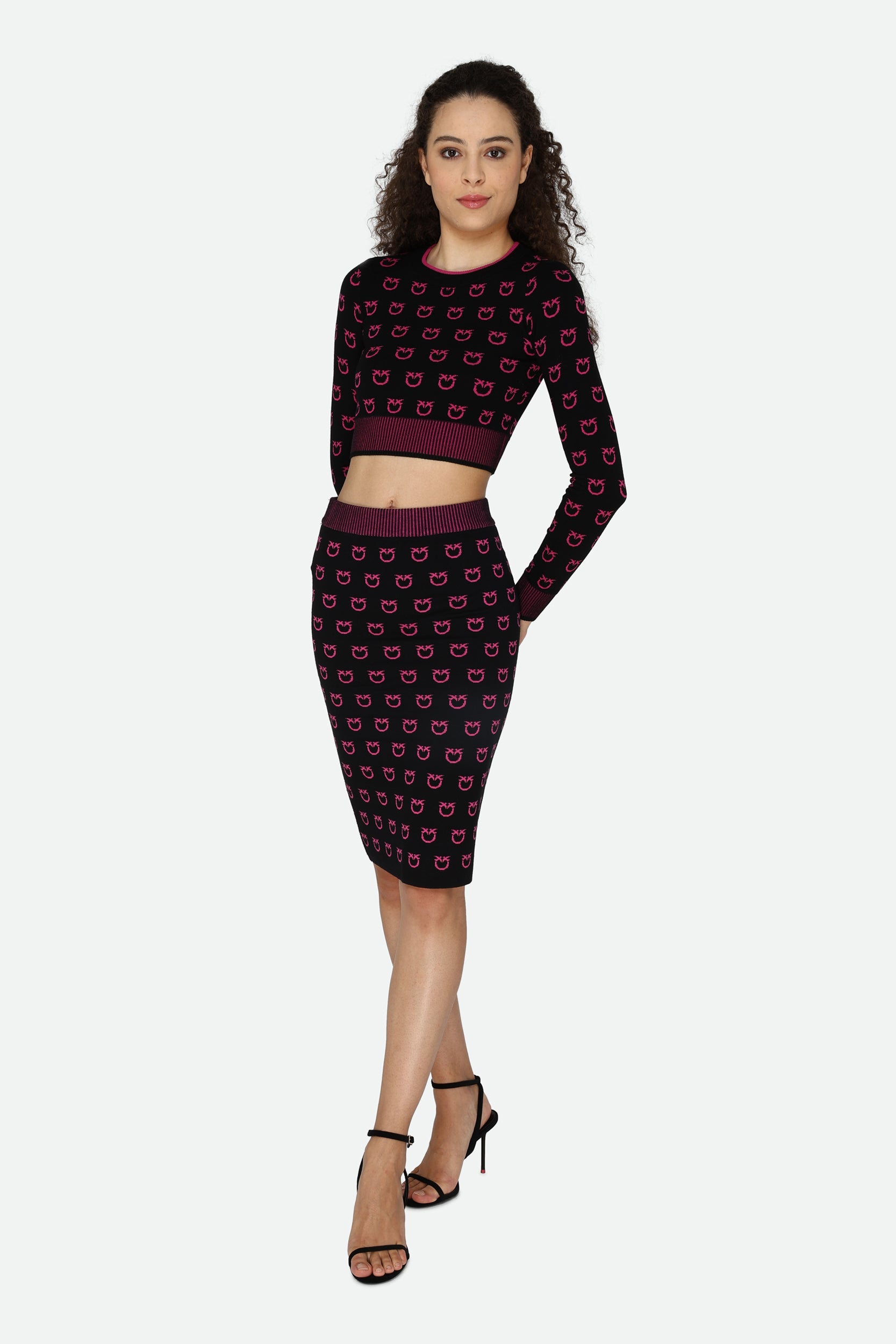 Pinko Gonna Midi Logata Multicolore