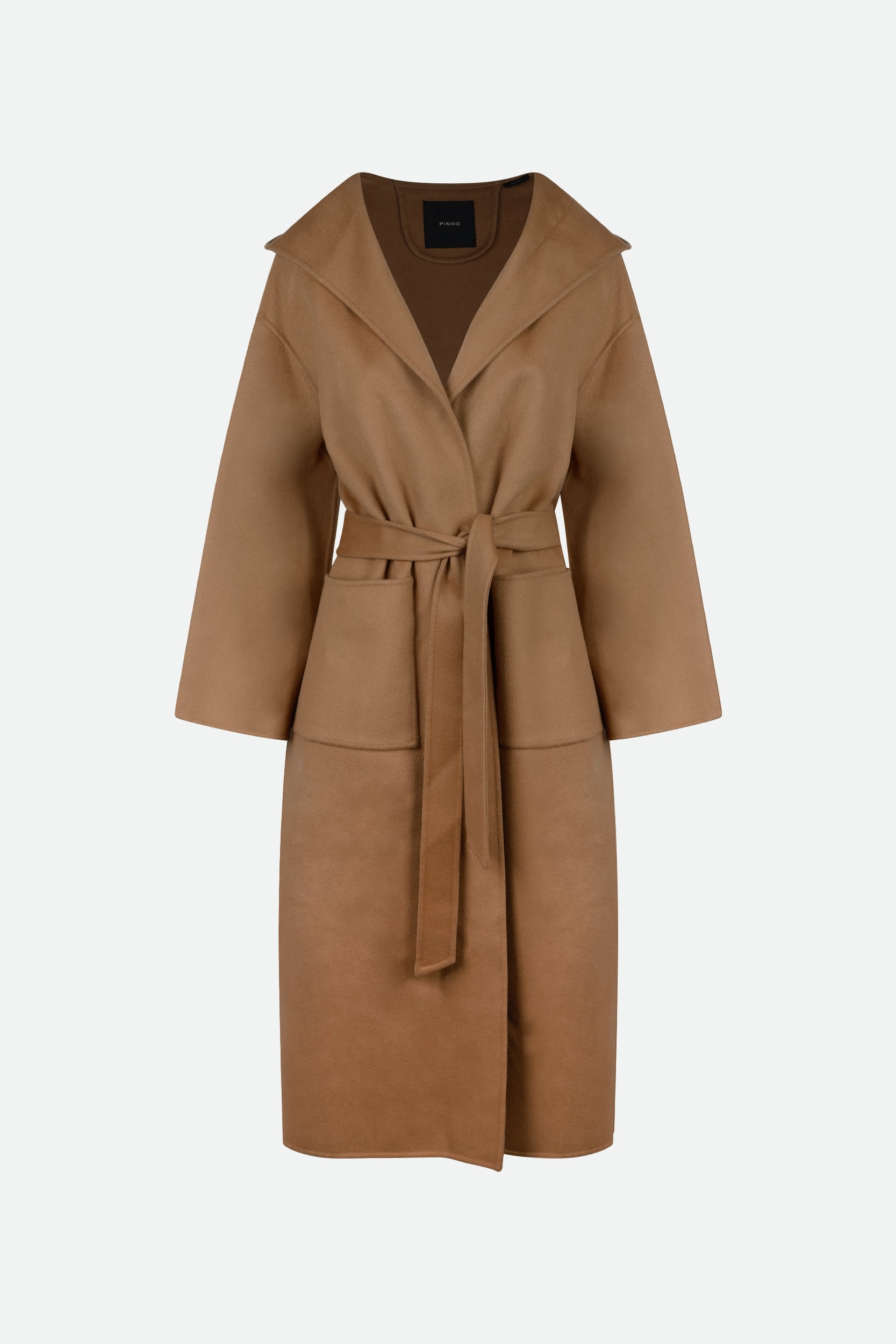 Pinko Cappotto Cammello ad Accappatoio