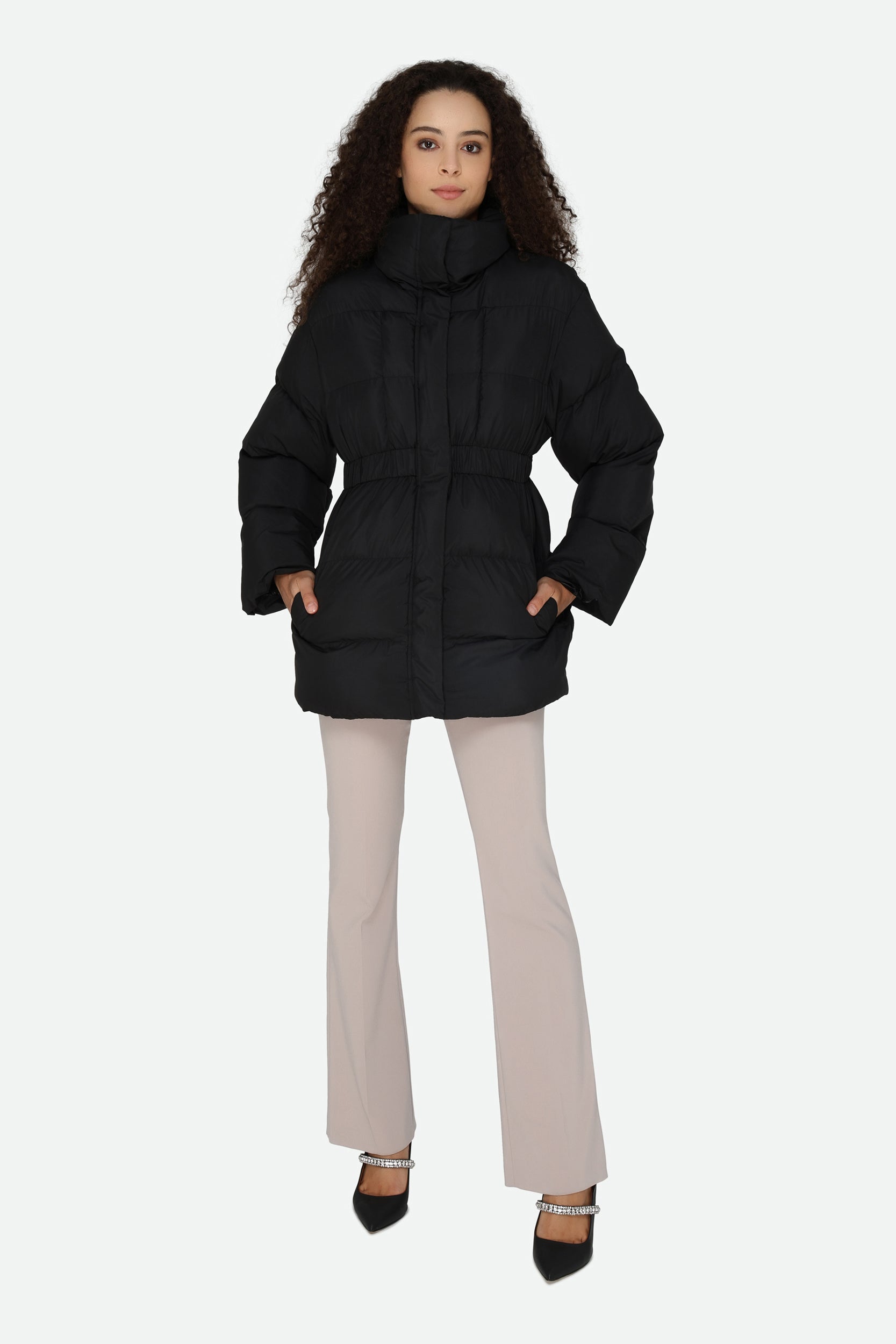 Pinko Black Down Jacket