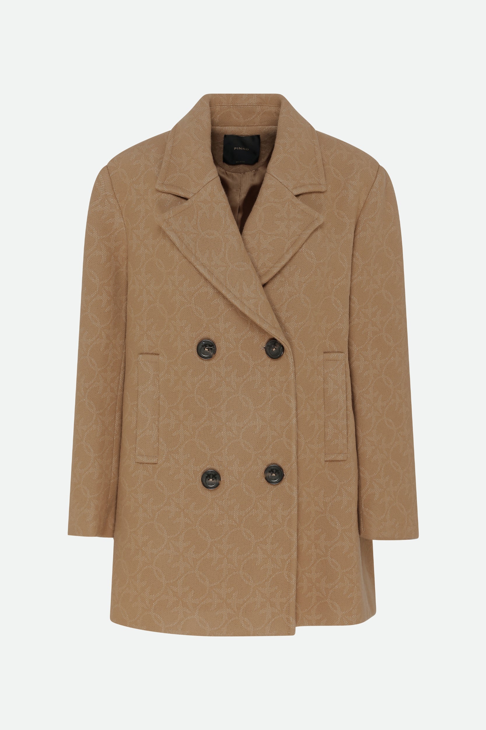 Pinko Cappotto Logato Marrone