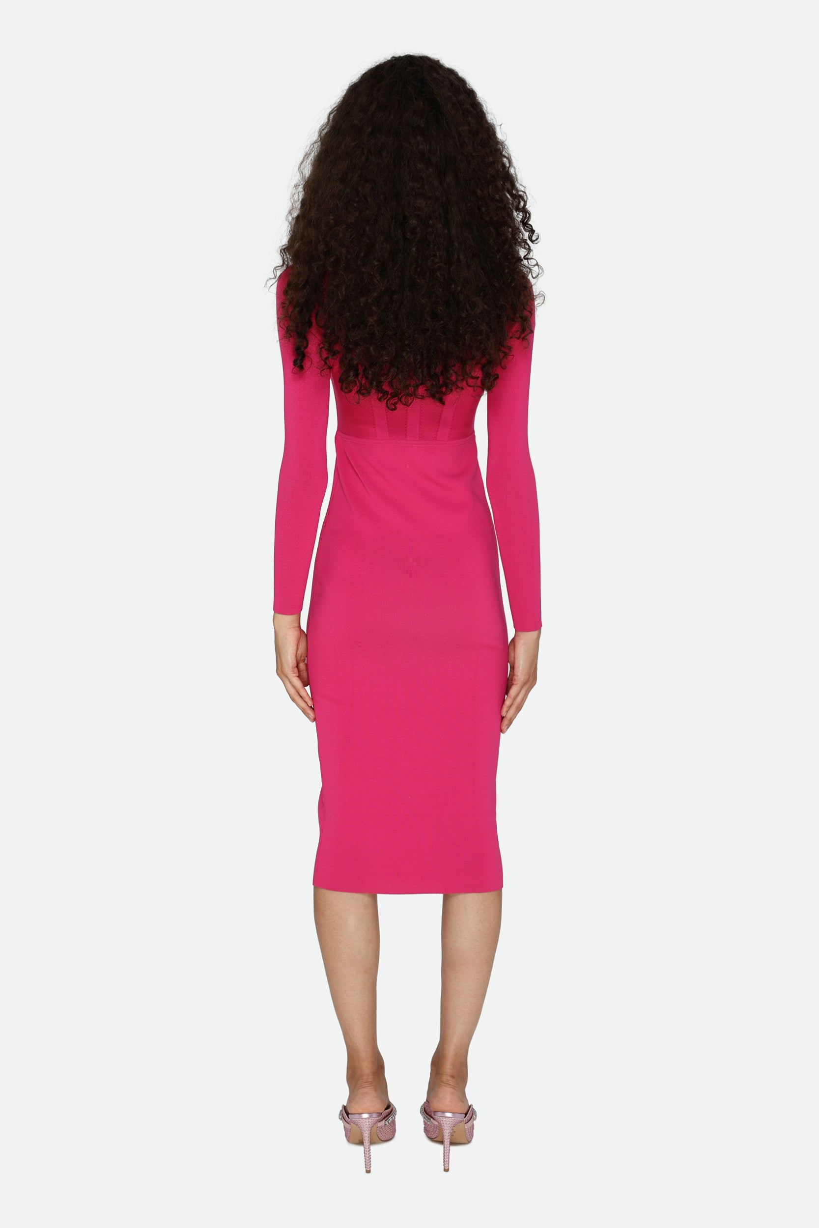 Pinko Tubino Midi Fucsia
