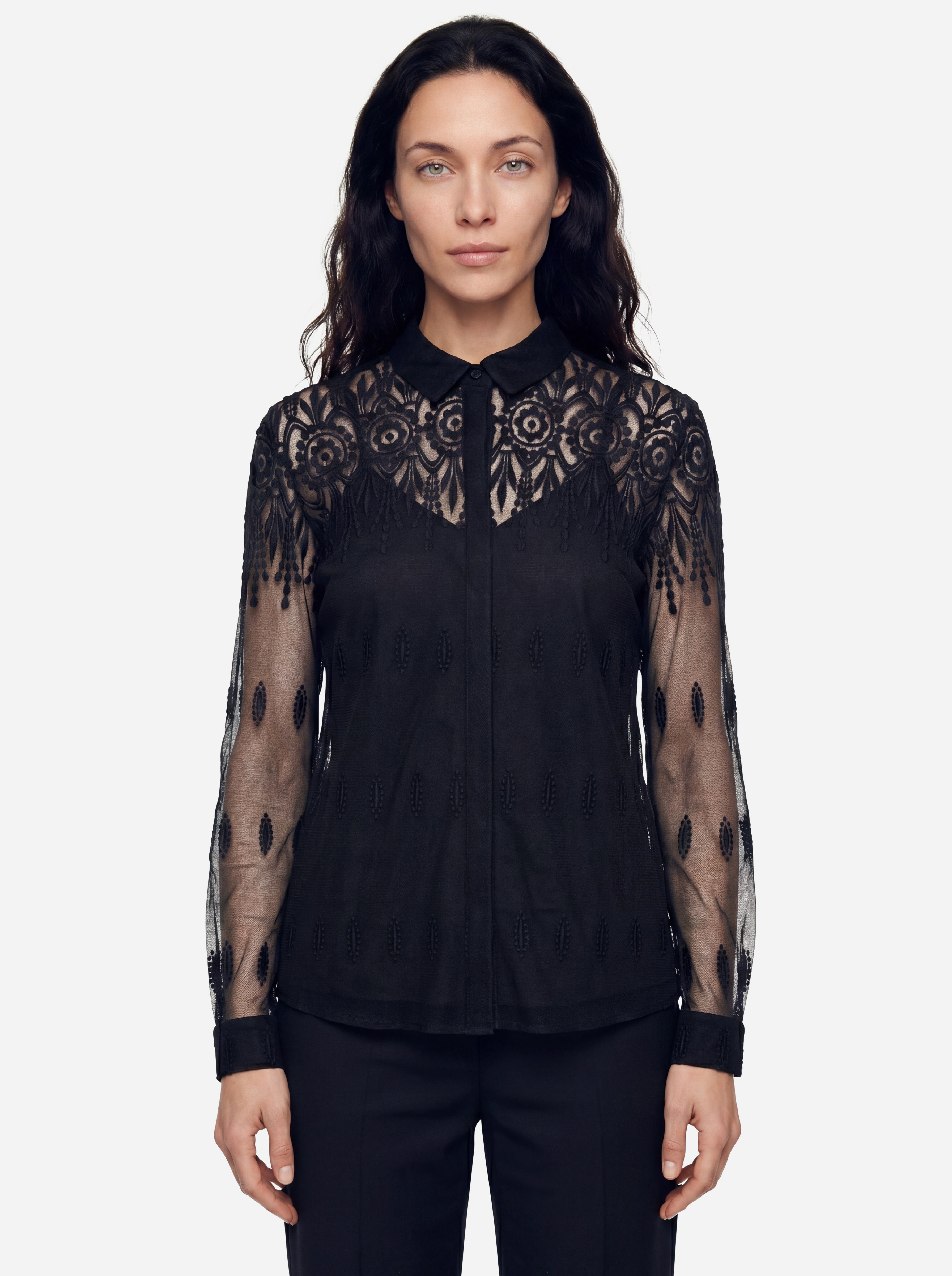 Fabiana Filippi Camicia Nera in Pizzo