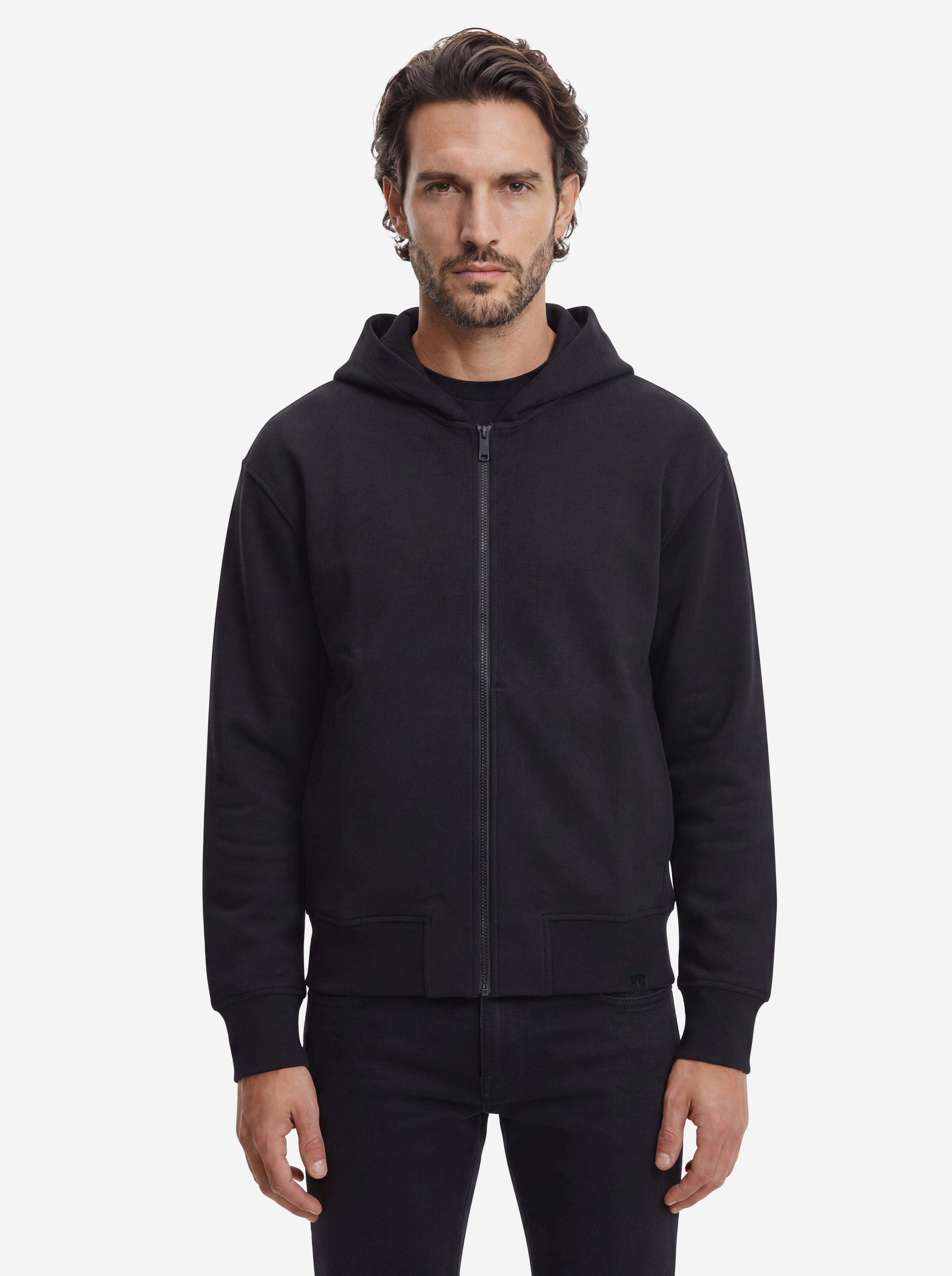 Calvin Klein Jeans Felpa con Zip con Logo