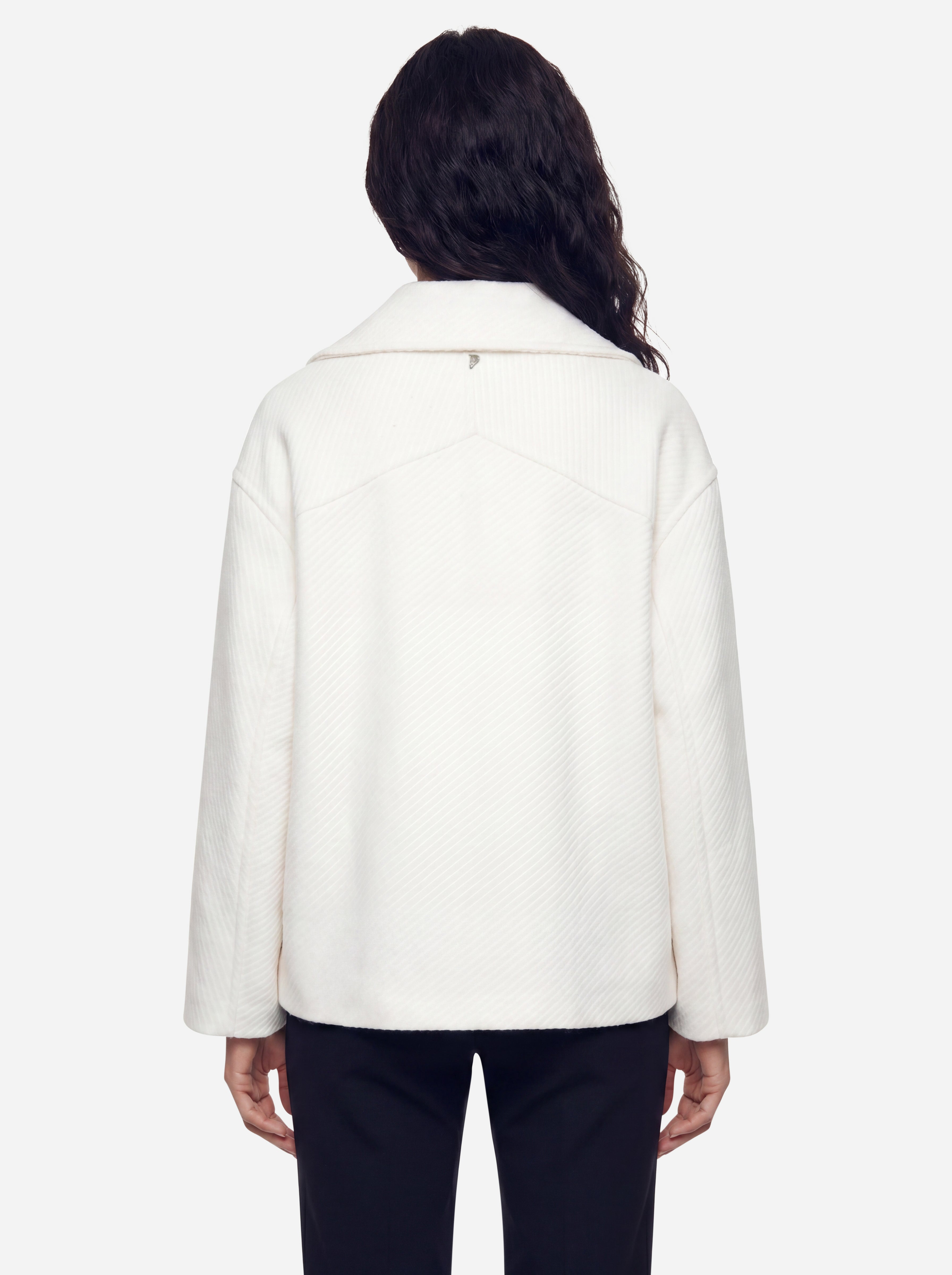 Dondup Cappotto Morbido Bianco
