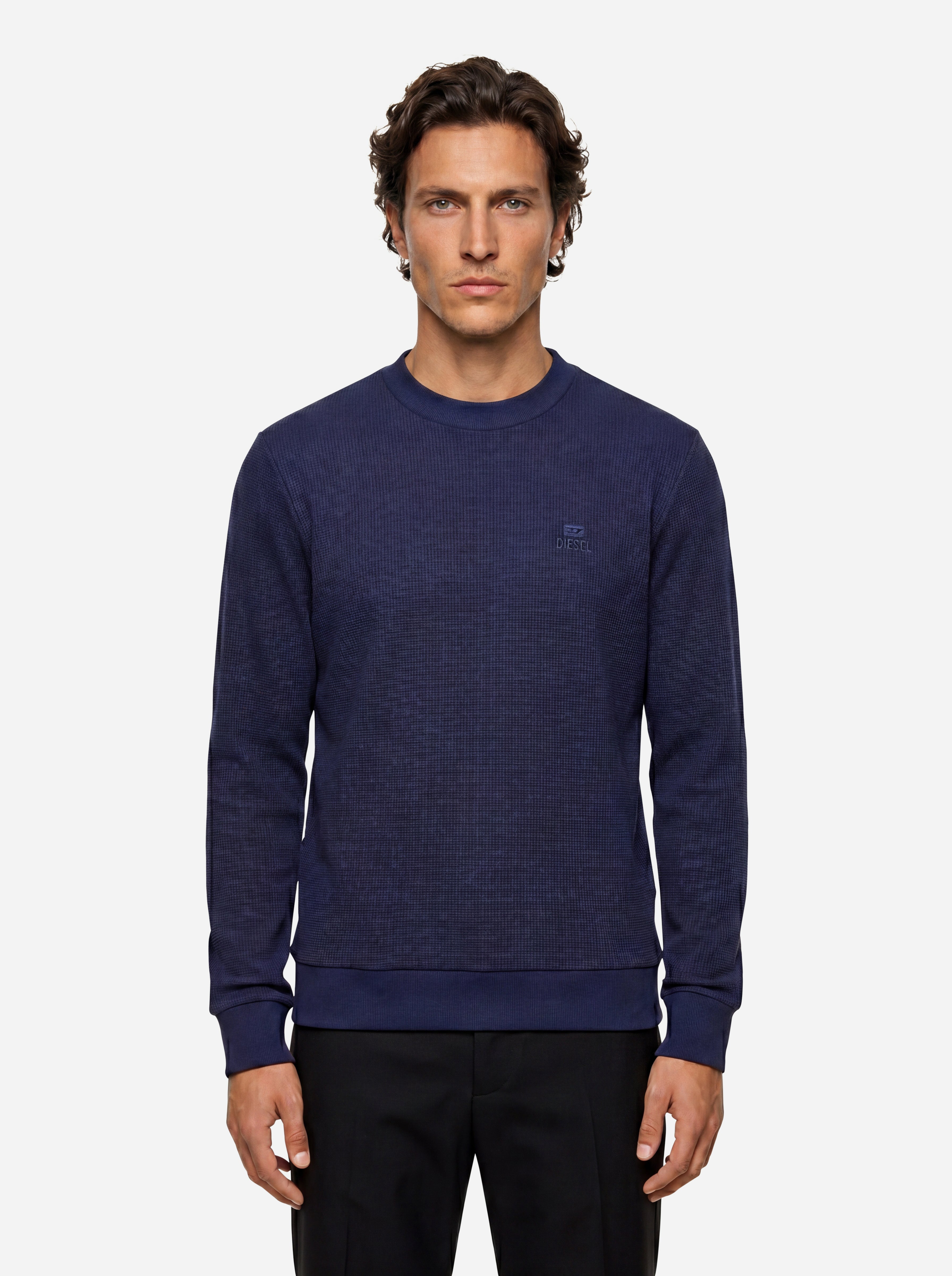 Diesel Maglione Girocollo Nero Basic
