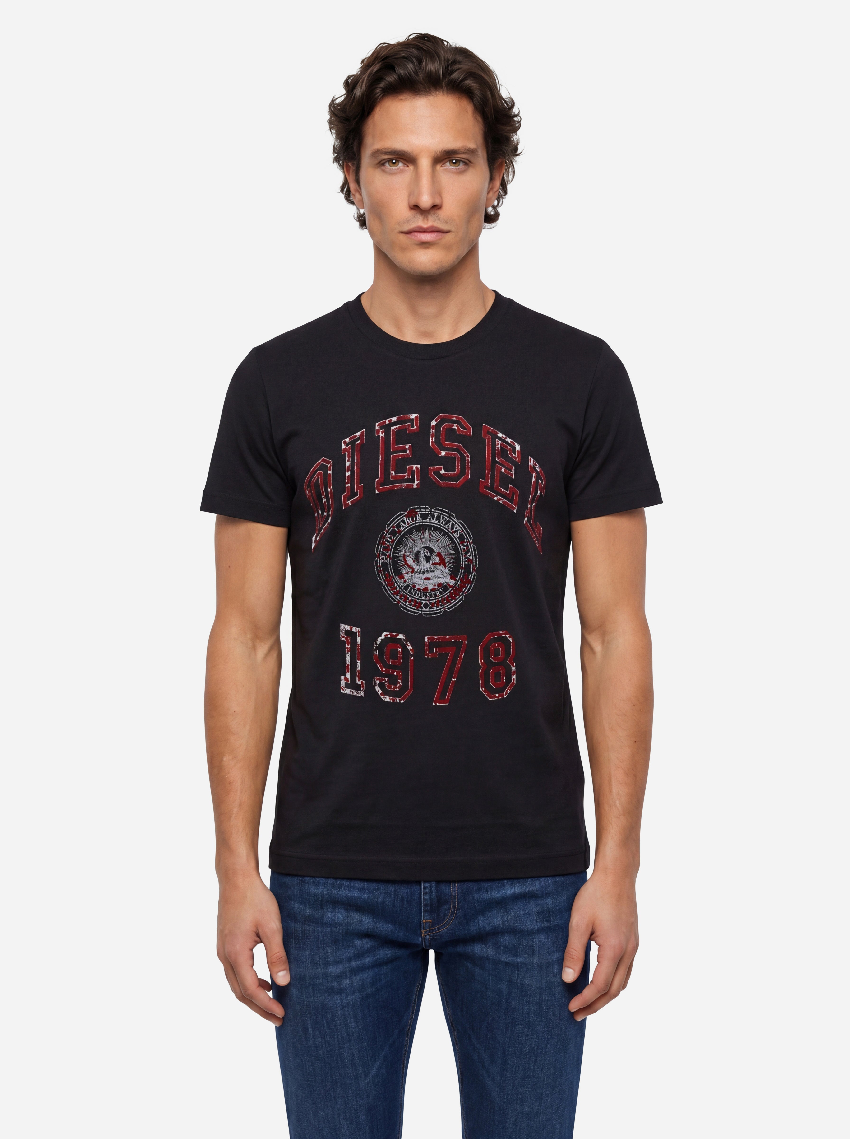 Diesel Tshirt Nera in Cotone