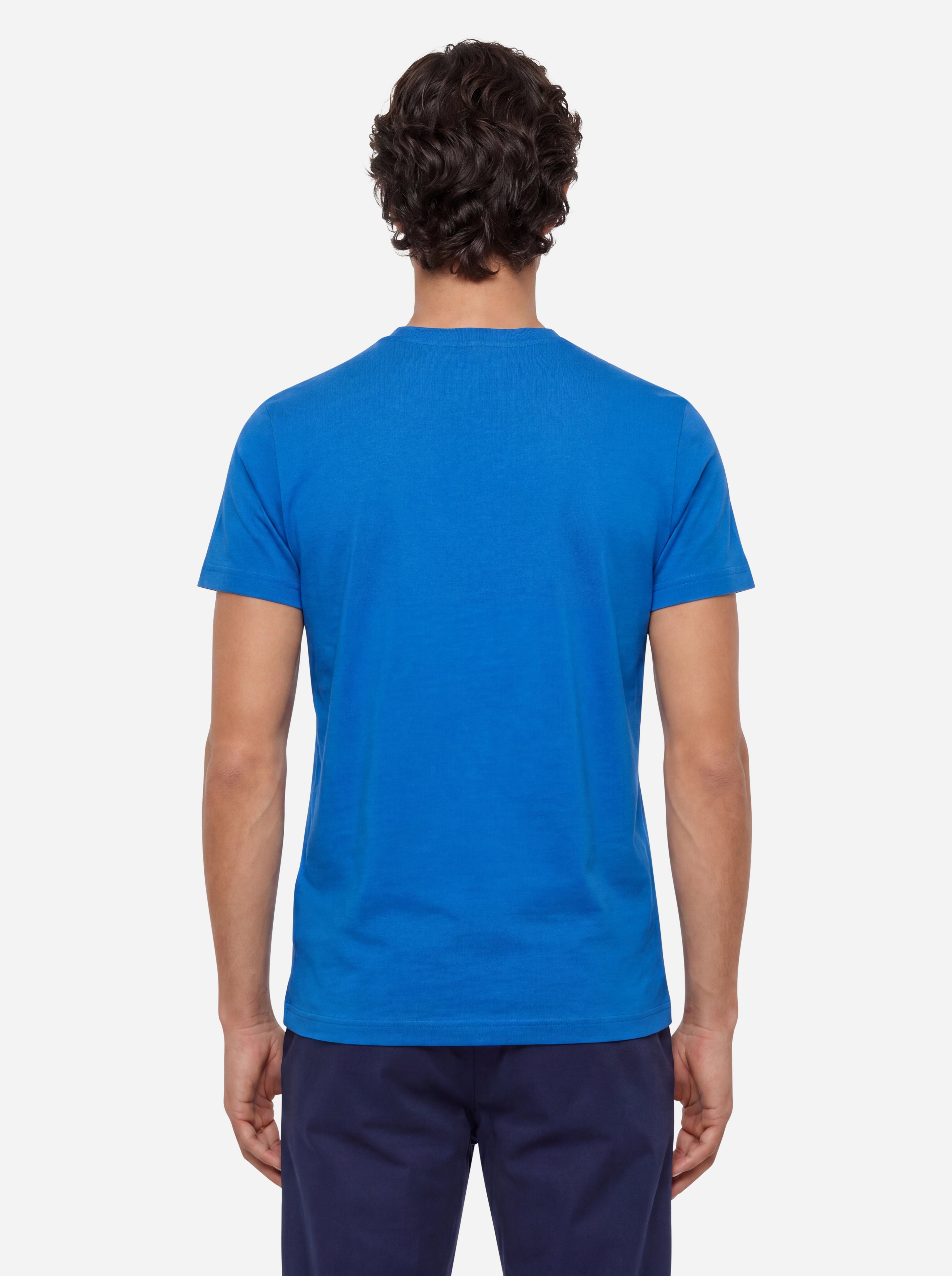 Diesel Tshirt Blu con Logo Stampato