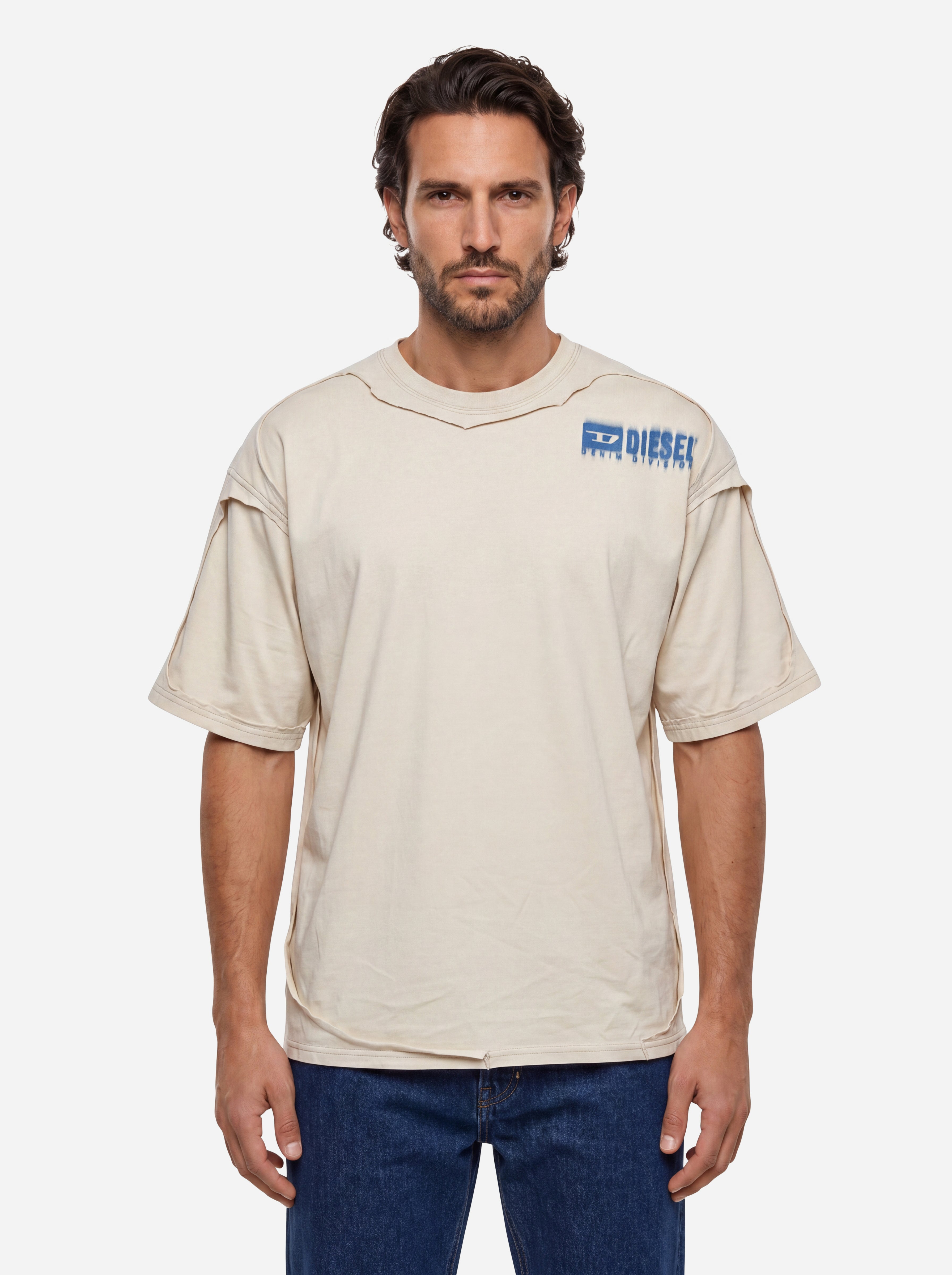 Diesel Tshirt Avorio con Logo