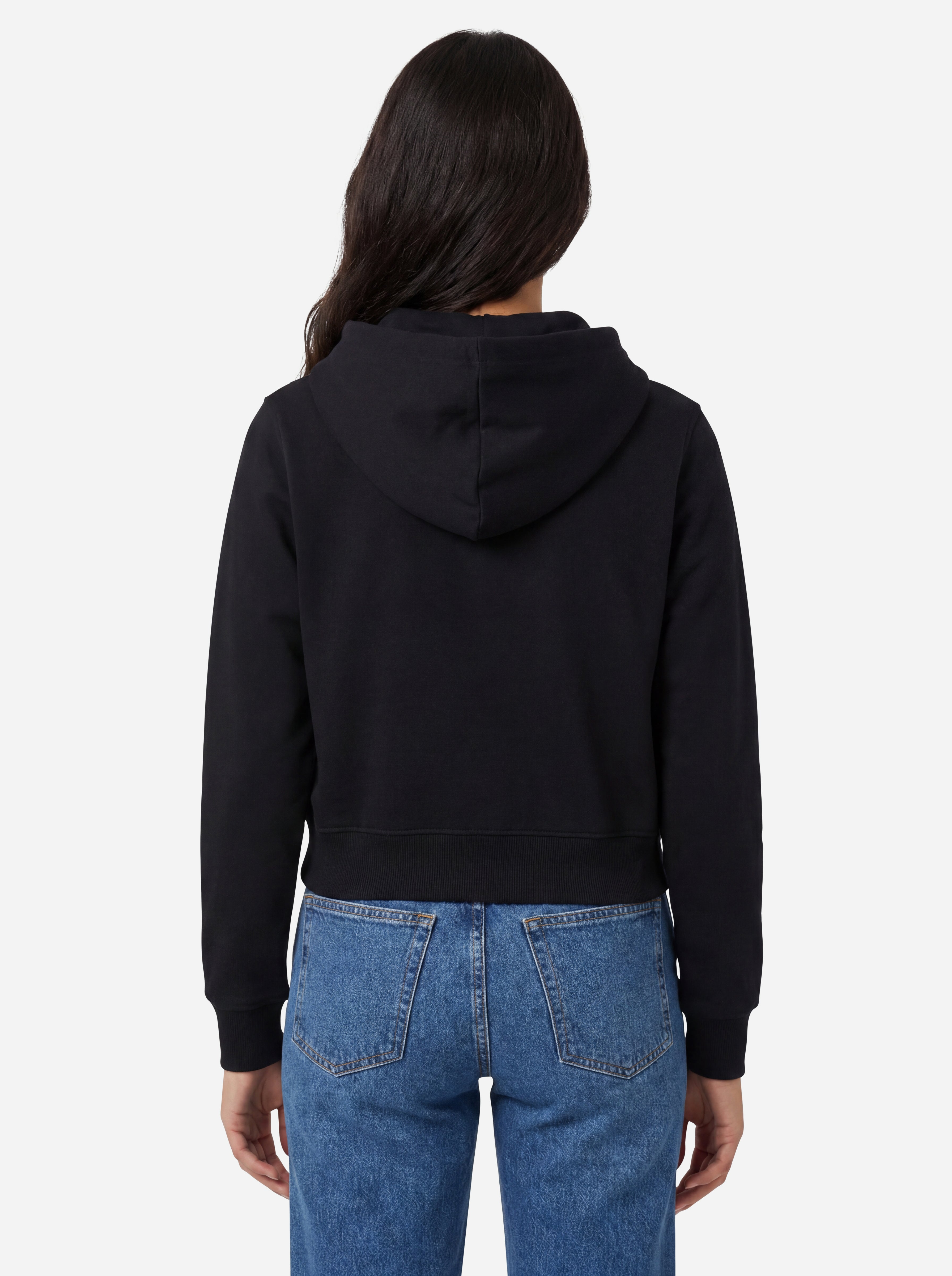 Diesel Felpa con Zip Nera Logata