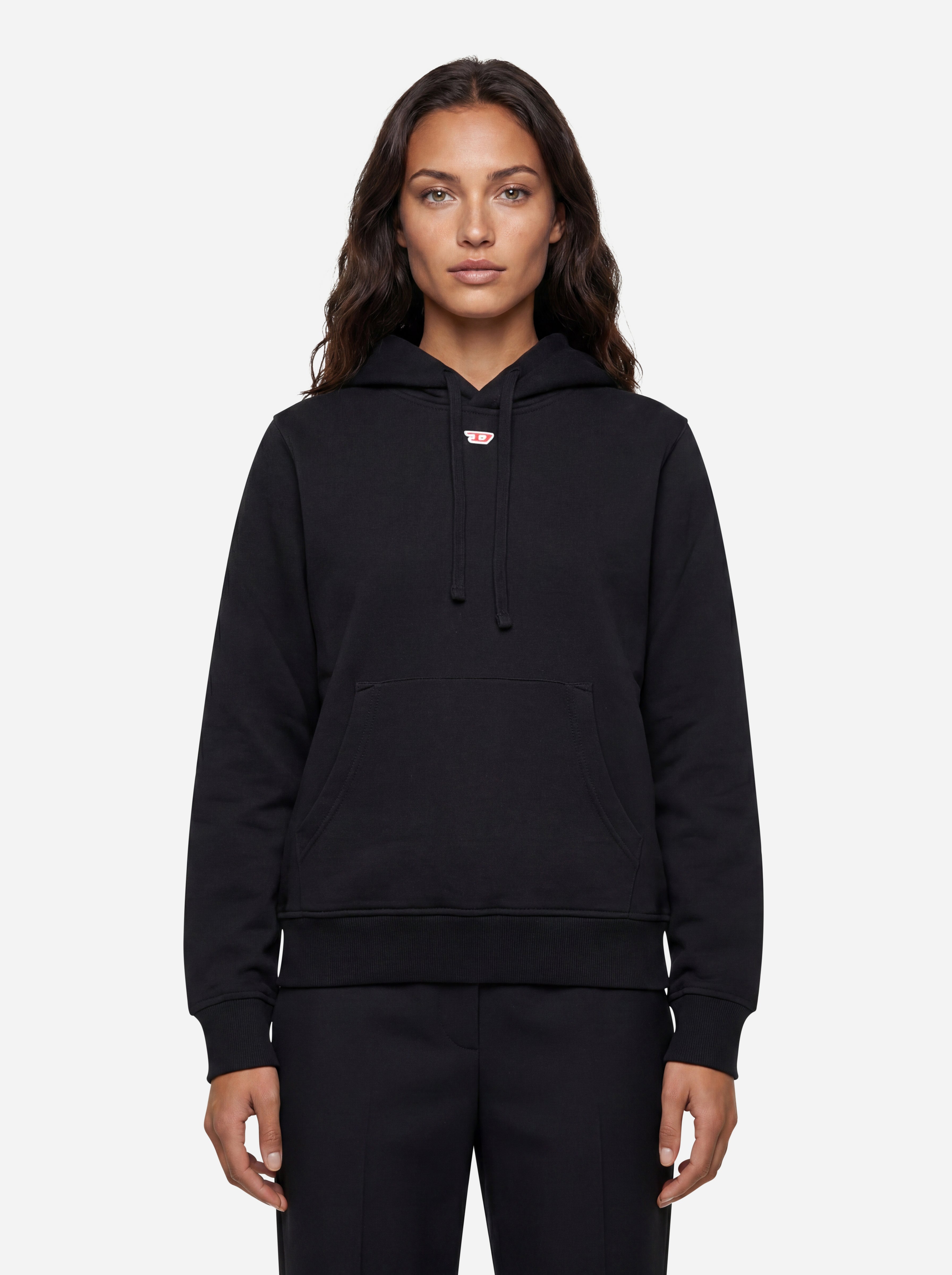 Diesel Felpa con Cappuccio con Logo Nera
