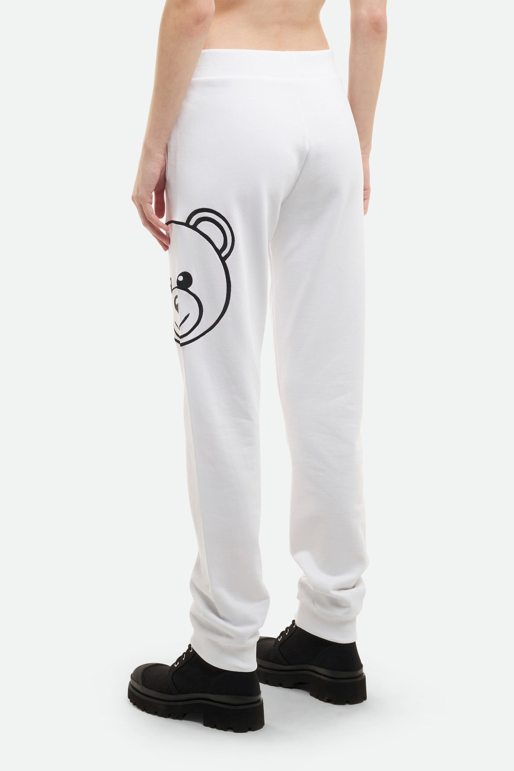 Moschino Pantalone Tuta Bianco