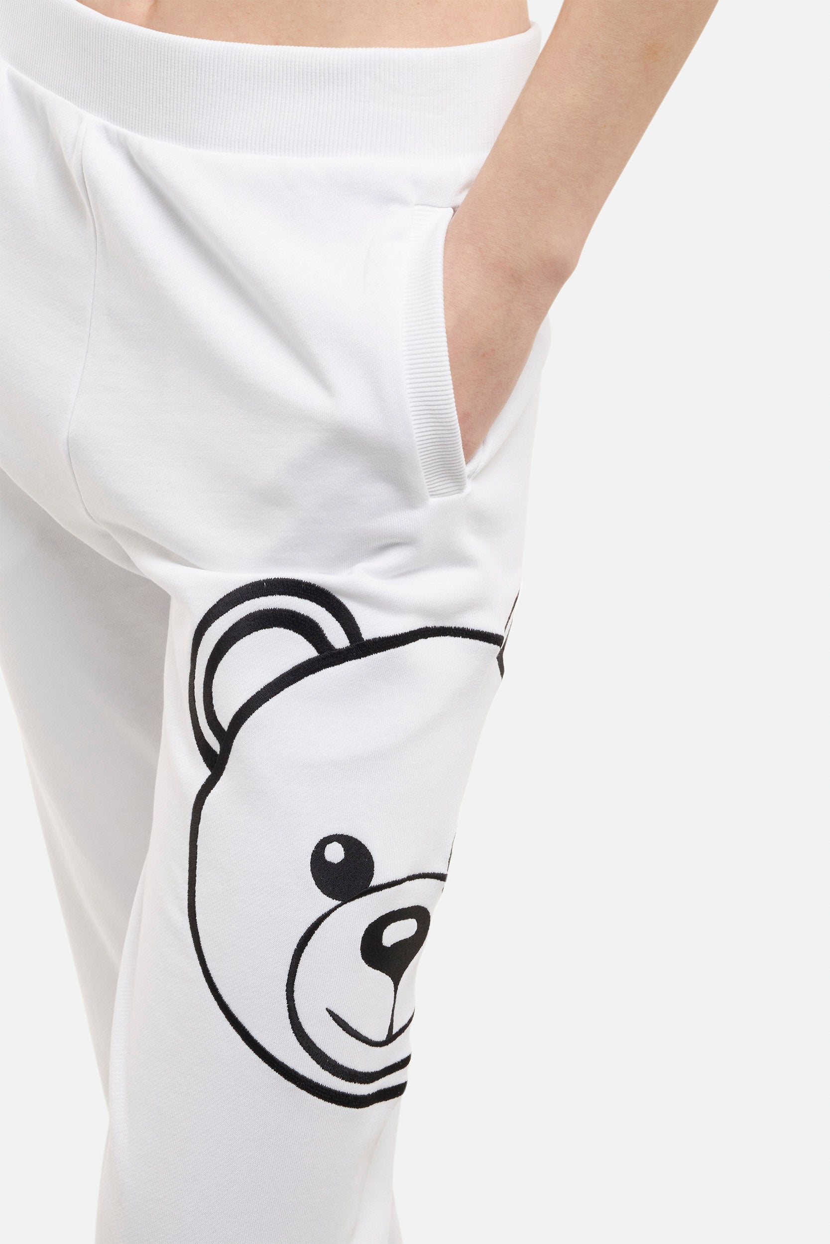 Moschino Pantalone Tuta Bianco