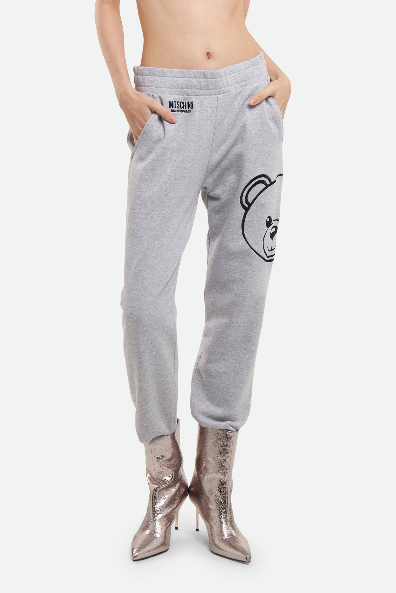 Moschino Pantalone Tuta Grigio