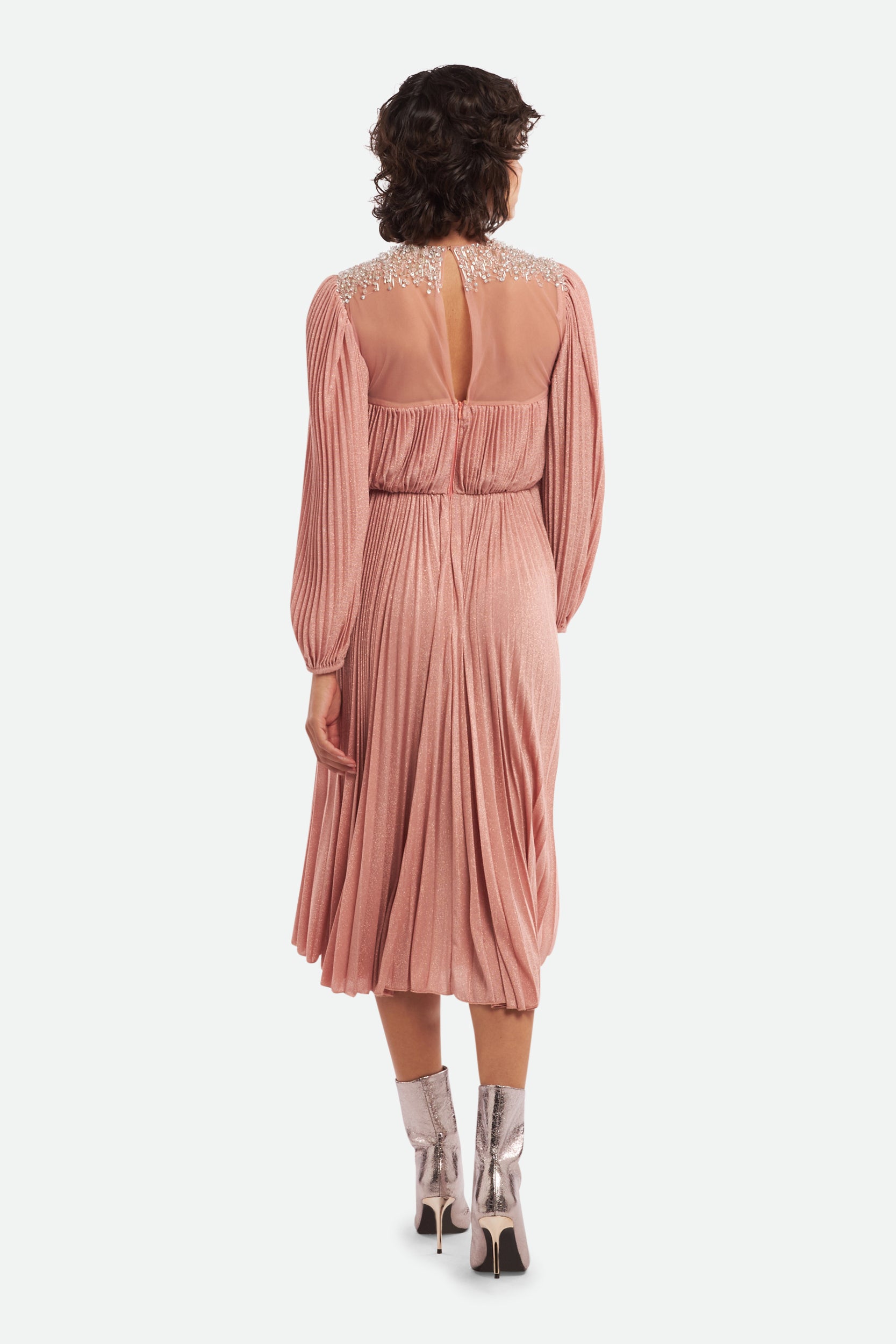 Elisabetta Franchi Empire Dress Rose Gold