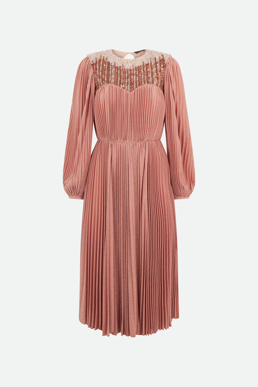 Elisabetta Franchi Abito Impero Rose Gold