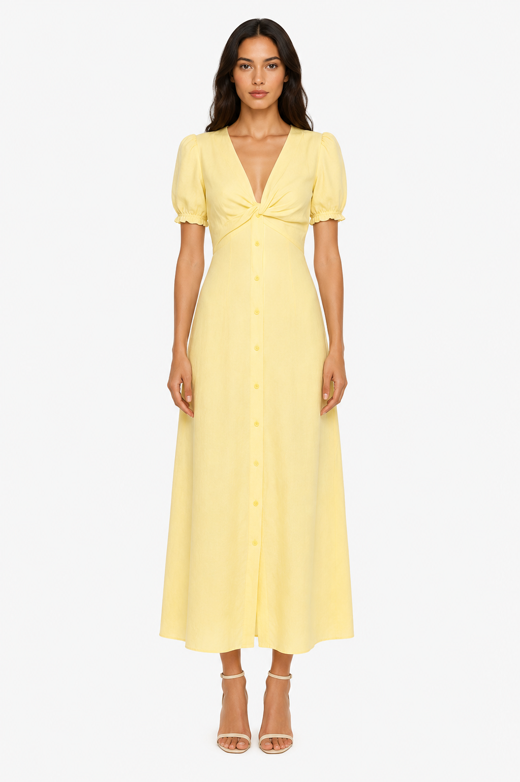 GLAMOROUS Abito Midi Giallo