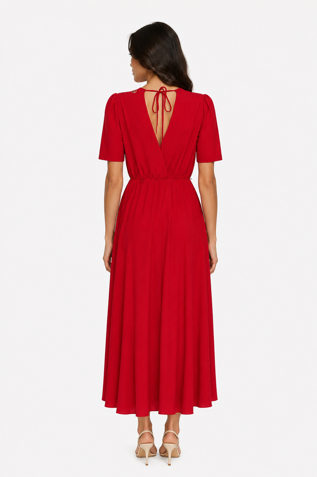 Twinset Abito Midi Rosso
