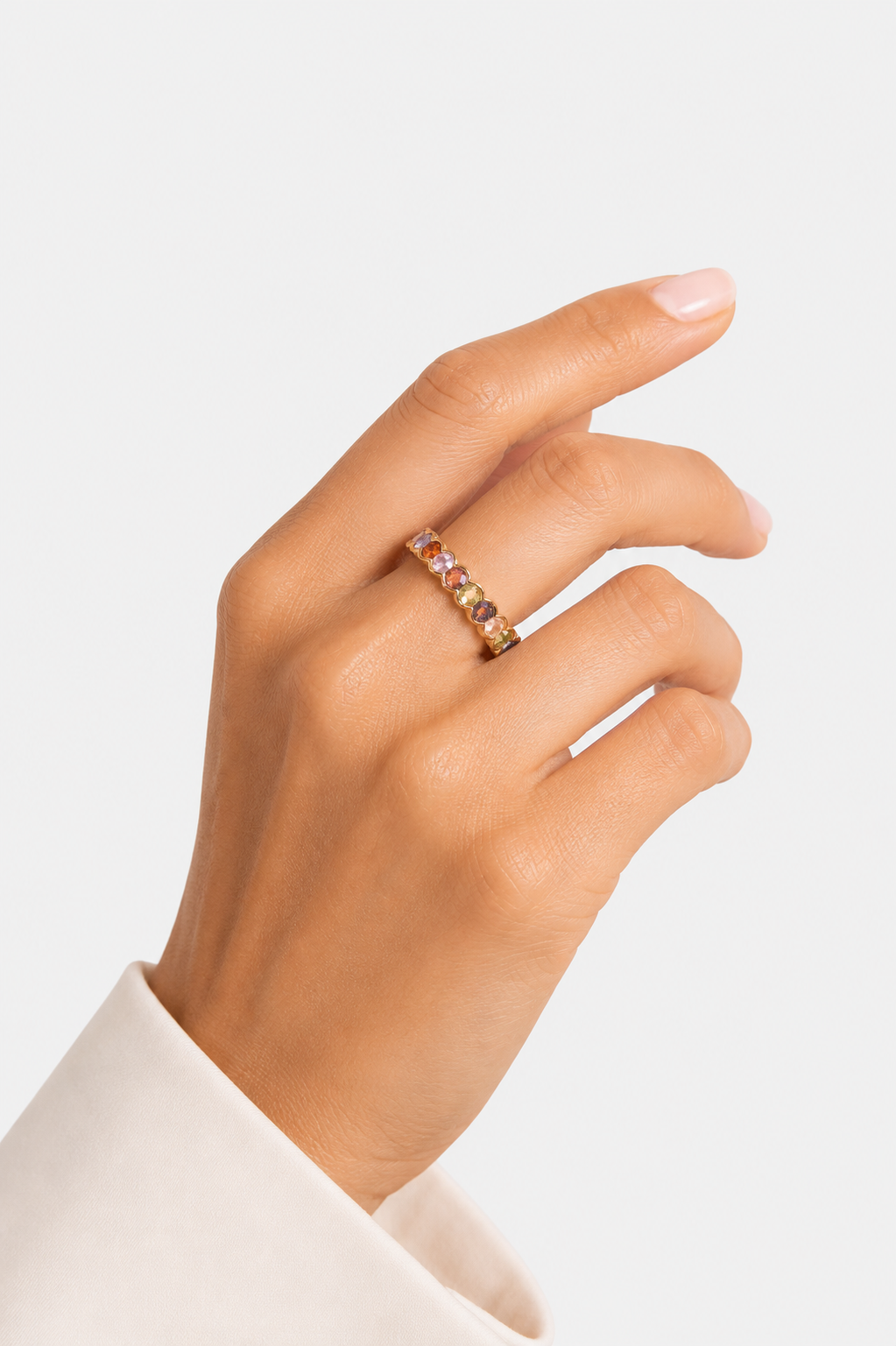 Melusina Bijoux Ring with Colored Zirconia Gold