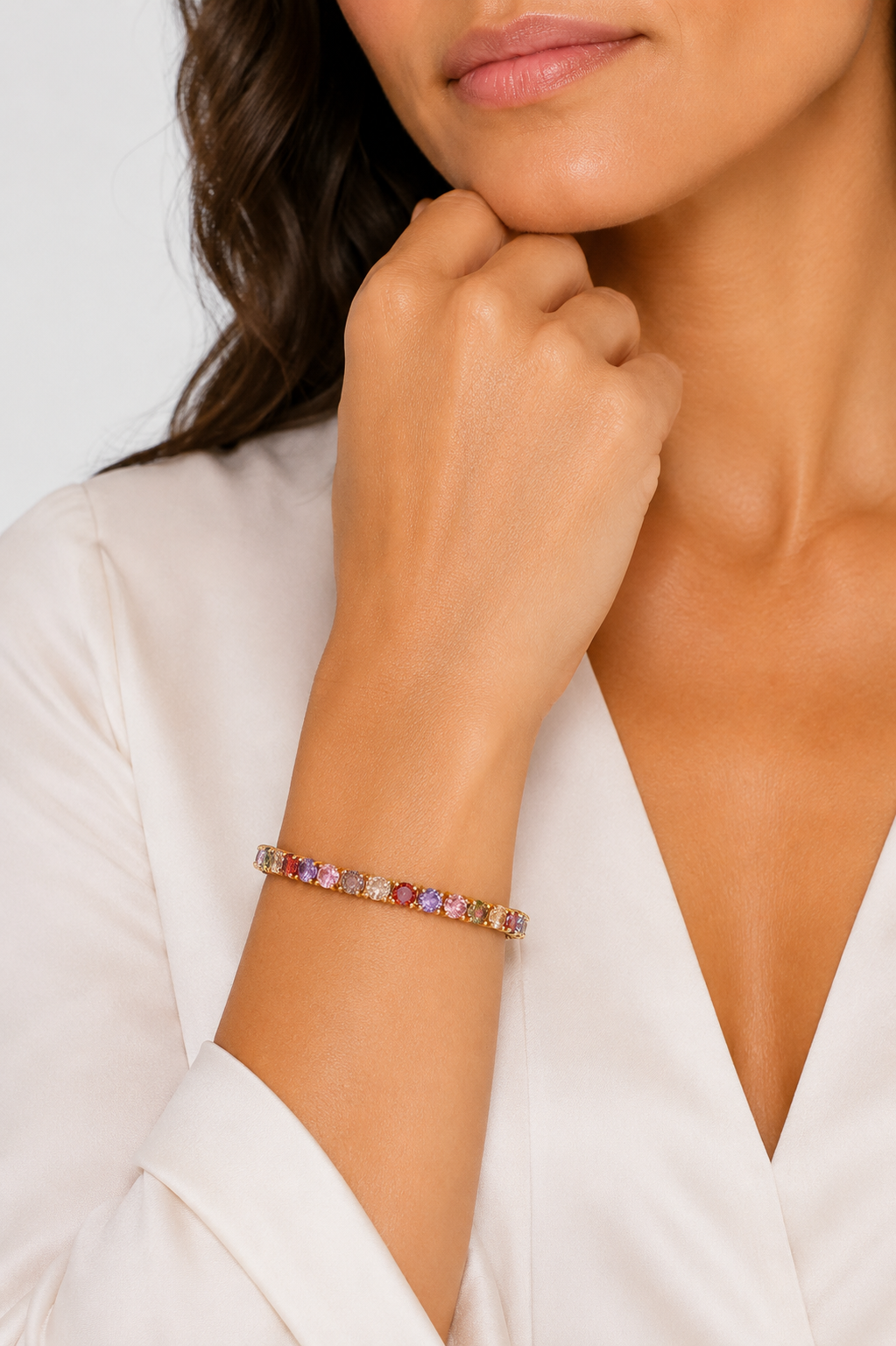 Melusina Bijoux Bracelet with Colored Zirconia
