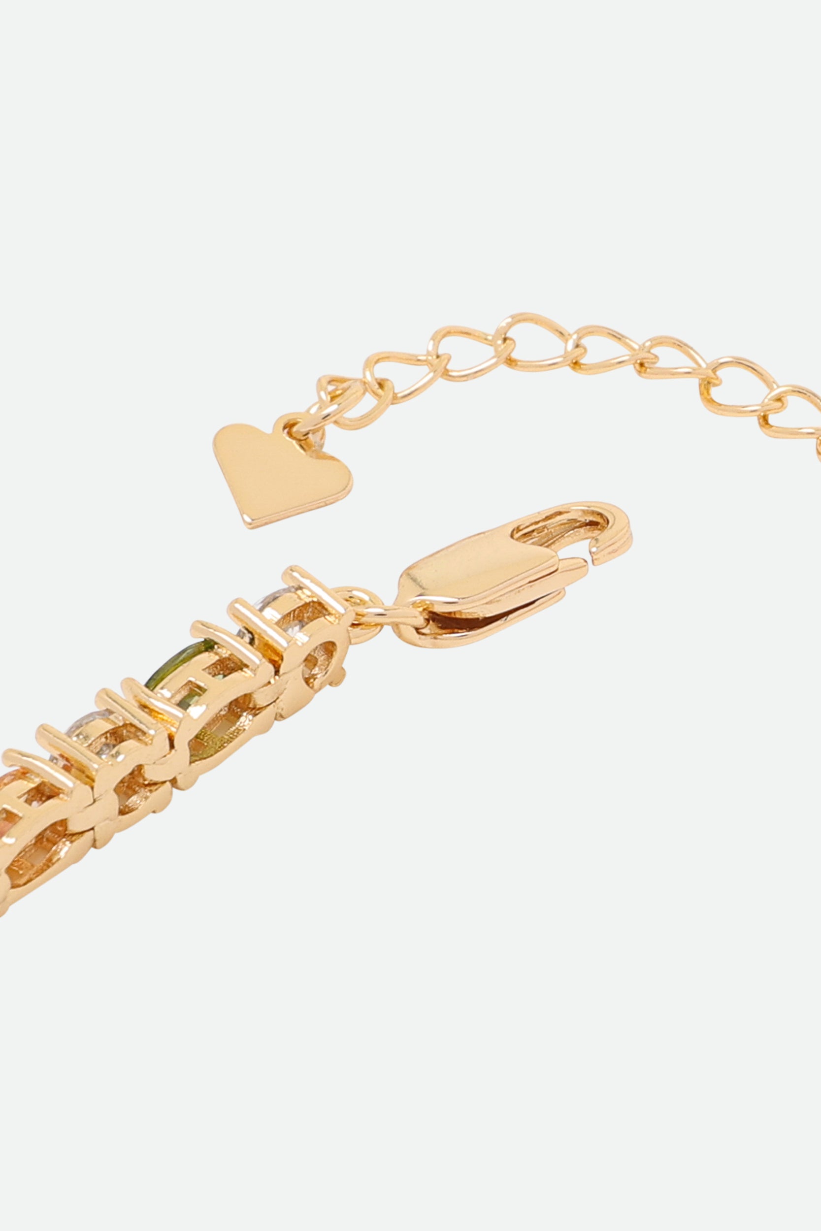 Melusina Bijoux Bracciale Dorato con Zirconi Colorati e Pietre