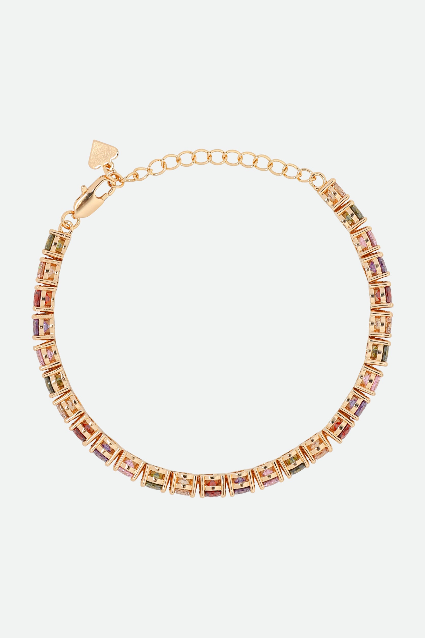 Melusina Bijoux Bracciale Dorato con Zirconi Colorati