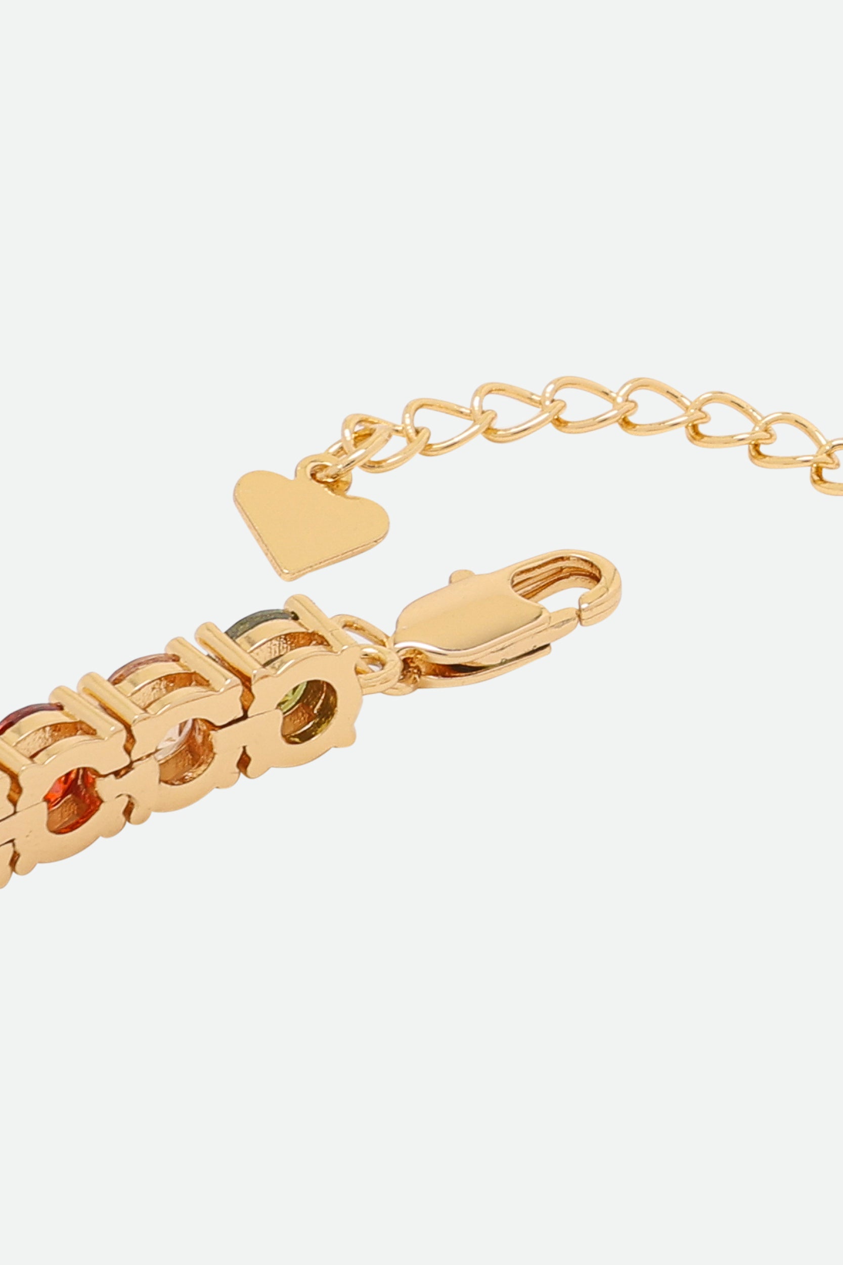 Melusina Bijoux Bracciale Dorato con Zirconi Colorati