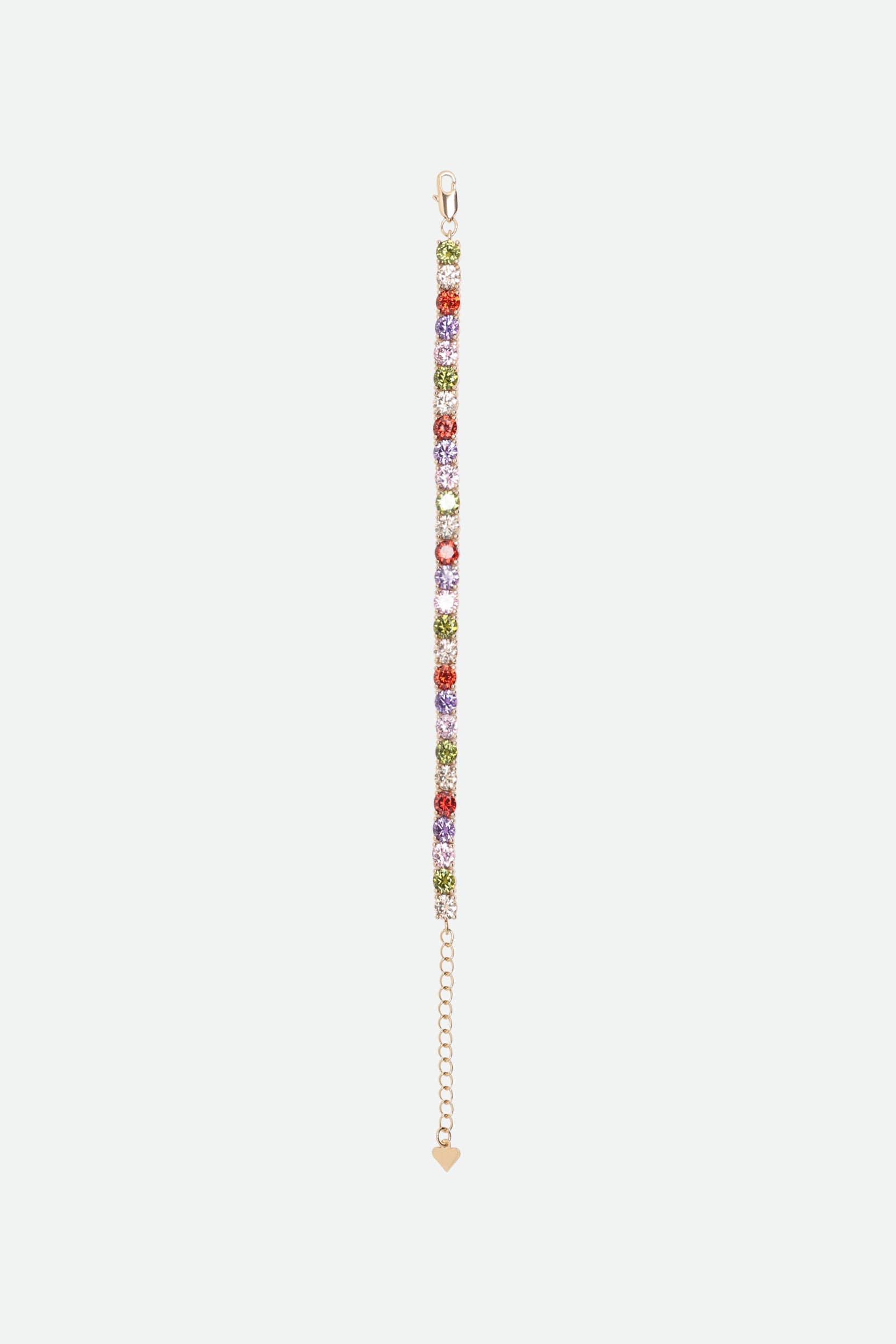 Melusina Bijoux Bracciale Dorato con Zirconi Colorati