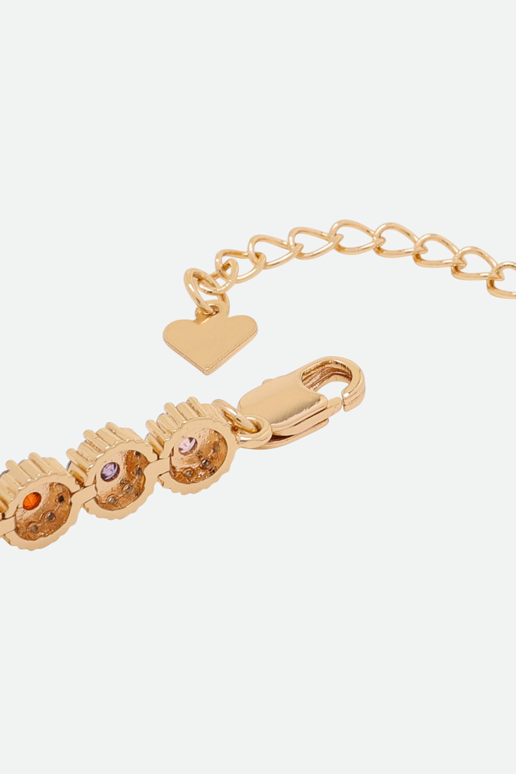 Melusina Bijoux Bracciale Dorato con Zirconi Colorati e Brillanti