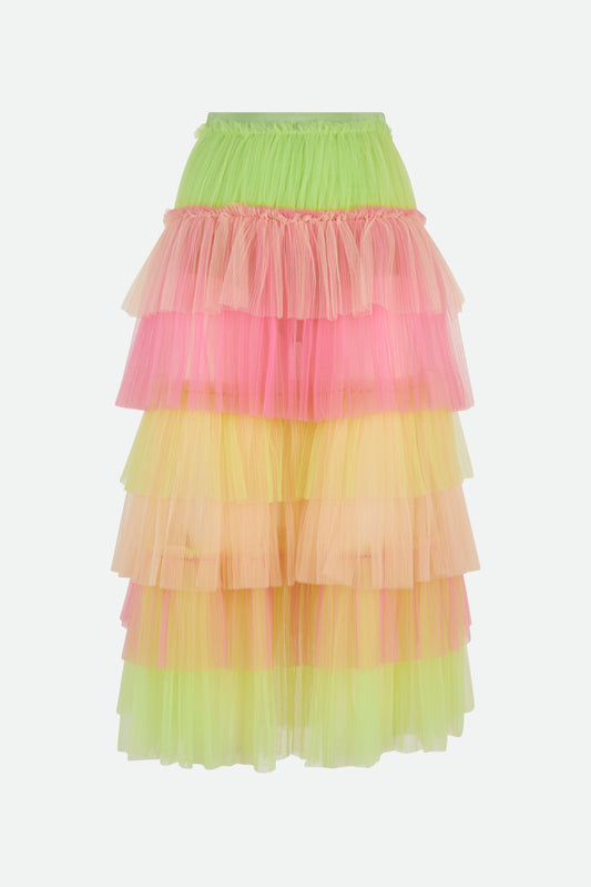 Elisabetta Franchi Gonna in Tulle Multicolore