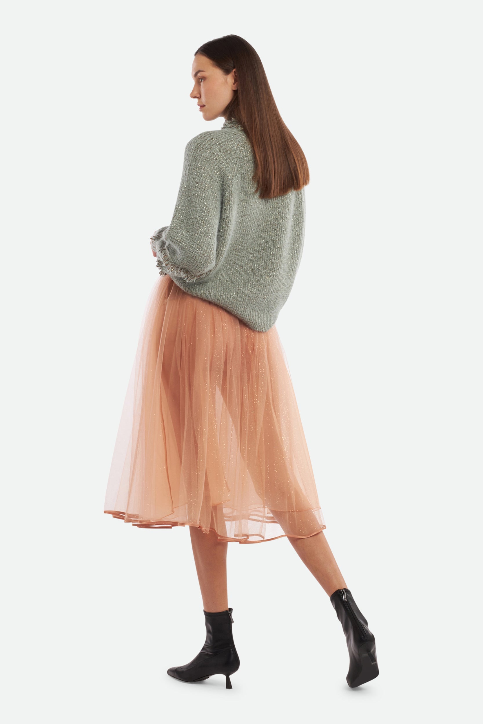Elisabetta Franchi Gonna in Tulle Rosa