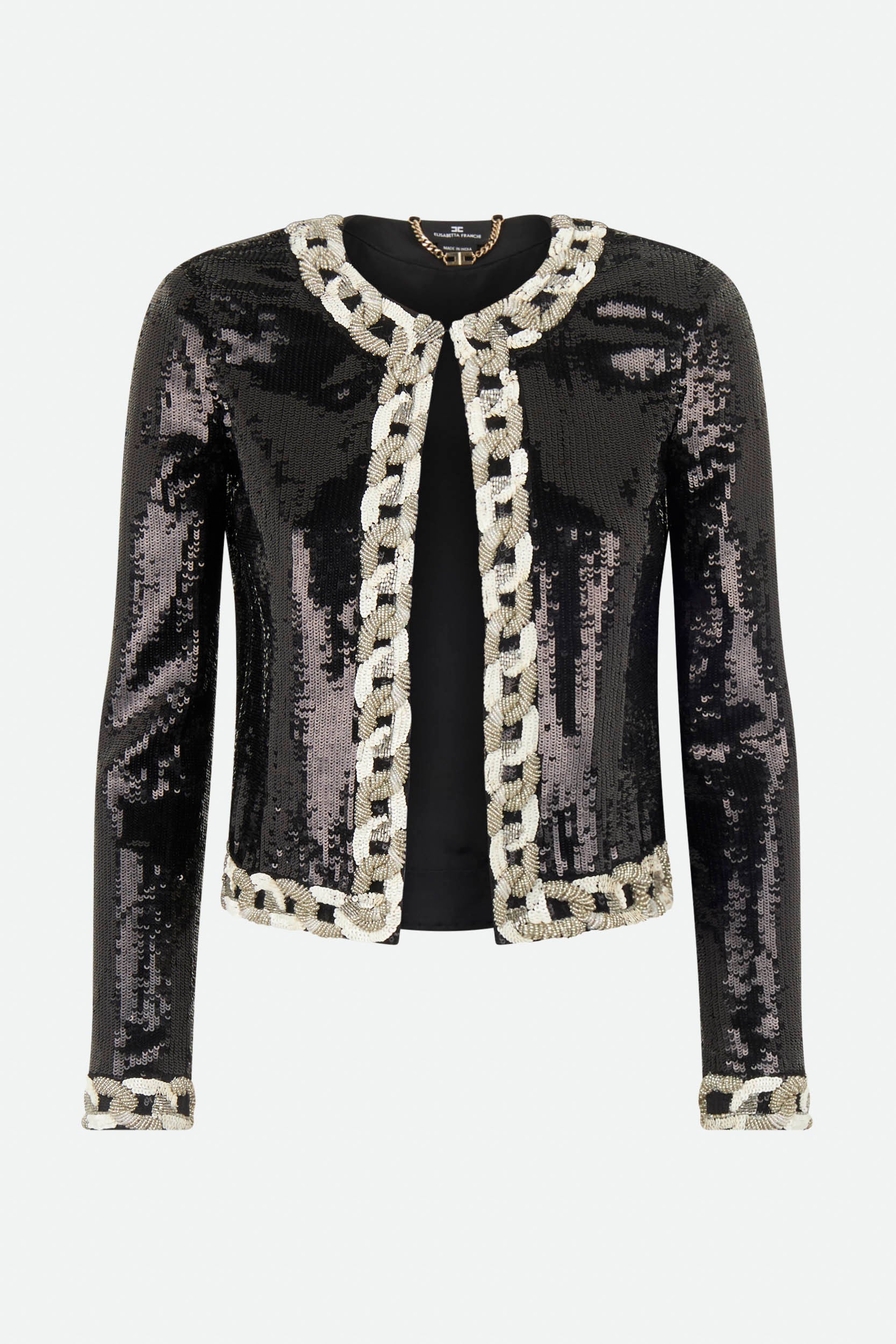 Elisabetta Franchi Black Sequined Jacket