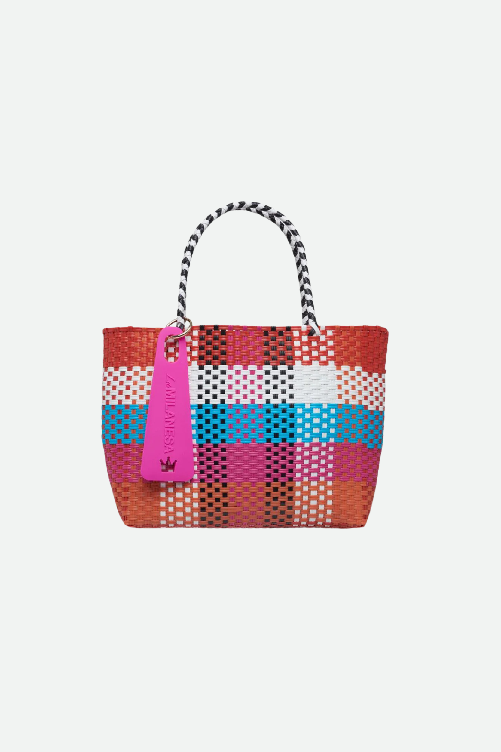 La Milanesa Borsa Negroni Media Quadri Multicolore