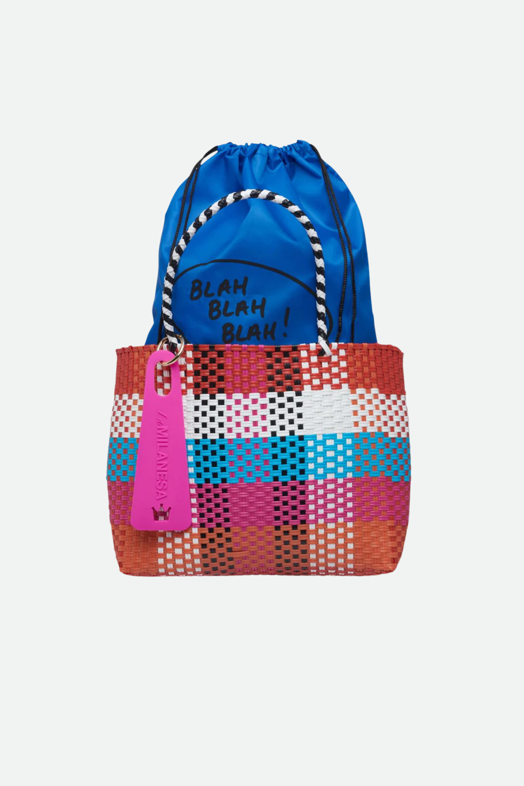 La Milanesa Borsa Negroni Media Quadri Multicolore