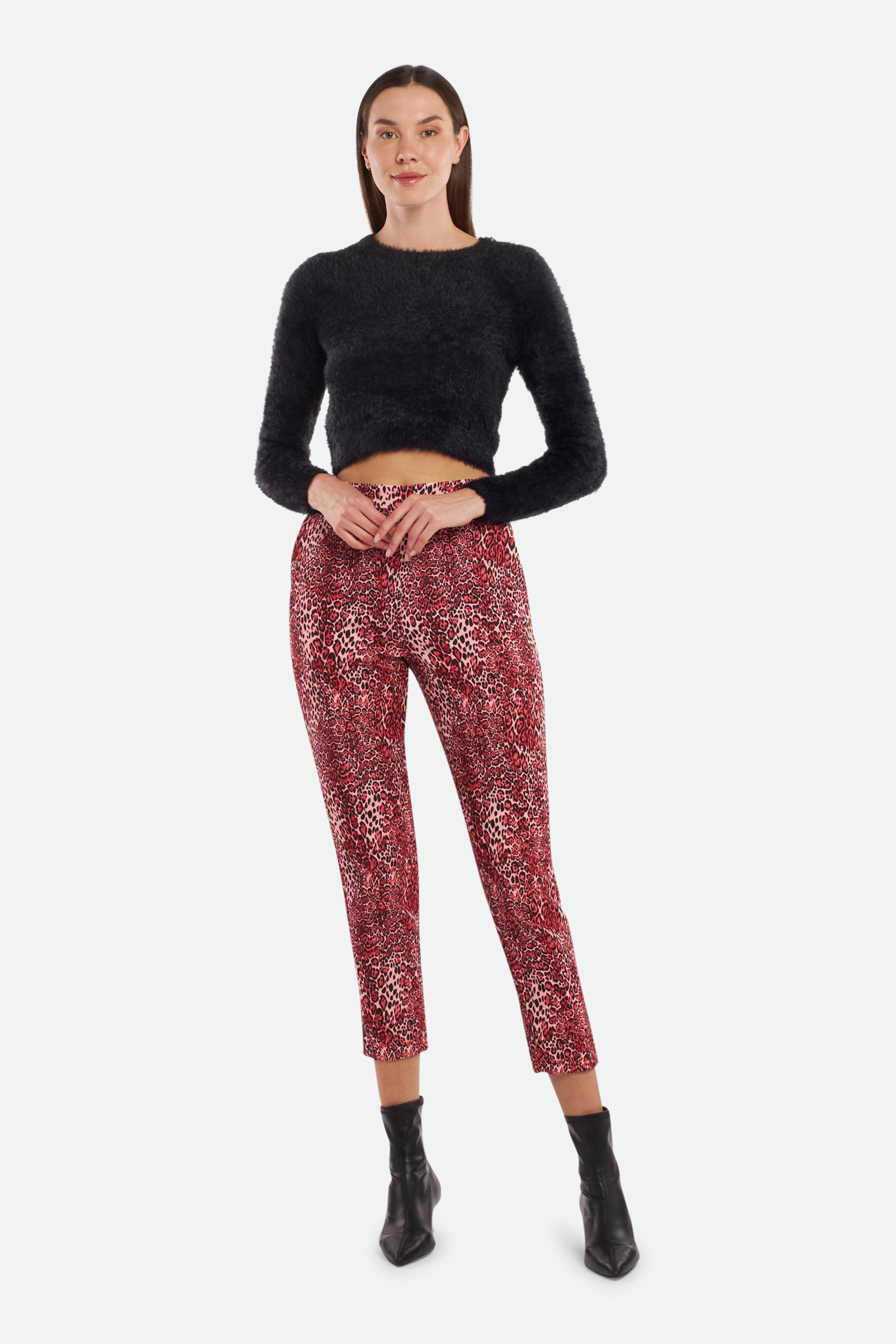 Elisabetta Franchi Pantalone Peonia Animalier