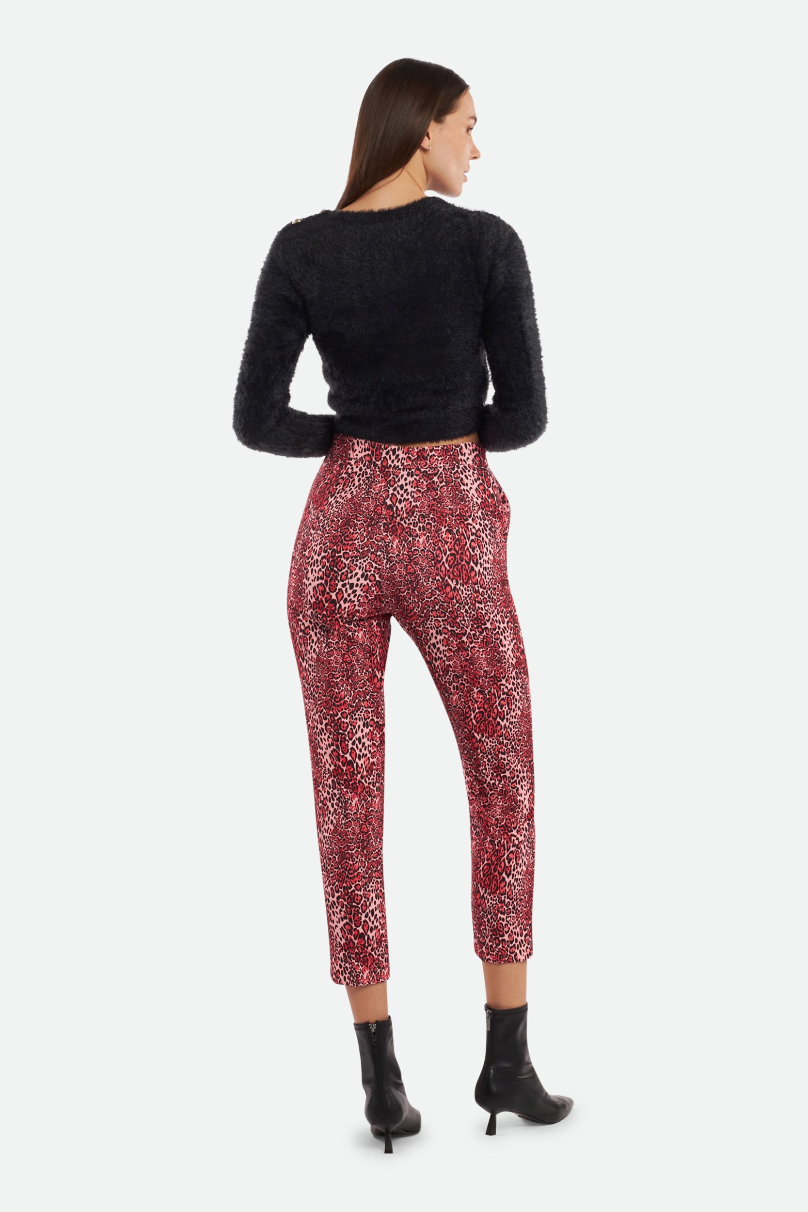 Elisabetta Franchi Pantalone Peonia Animalier